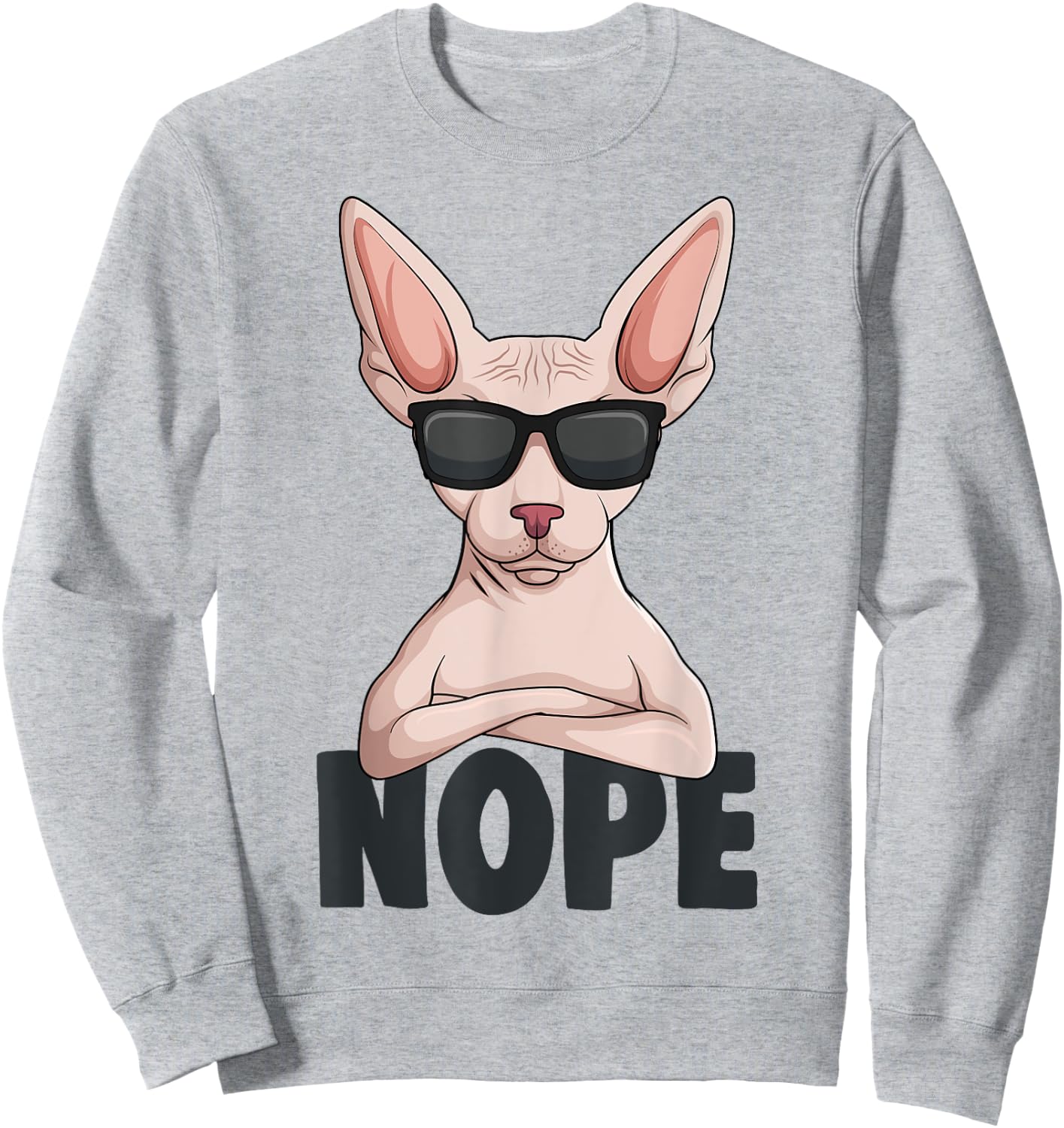 Sphynx Cat Sphinx Hairless Cat Women Girls Kids Sweatshirt - Sweatshirt | Ash