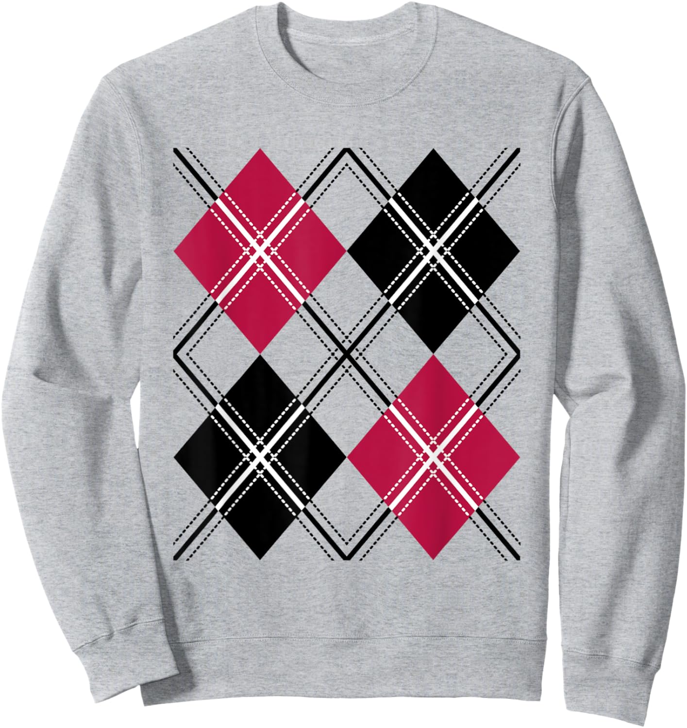 1950s Sock Hop Rockabilly 50s Clothes Rock and Roll Argyle Sweatshirt - Sweatshirt | Ash