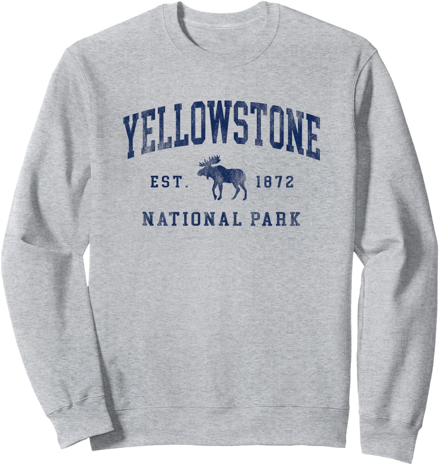 Yellowstone National Park 1872 Hiking Graphic Sweatshirt - Sweatshirt | Ash