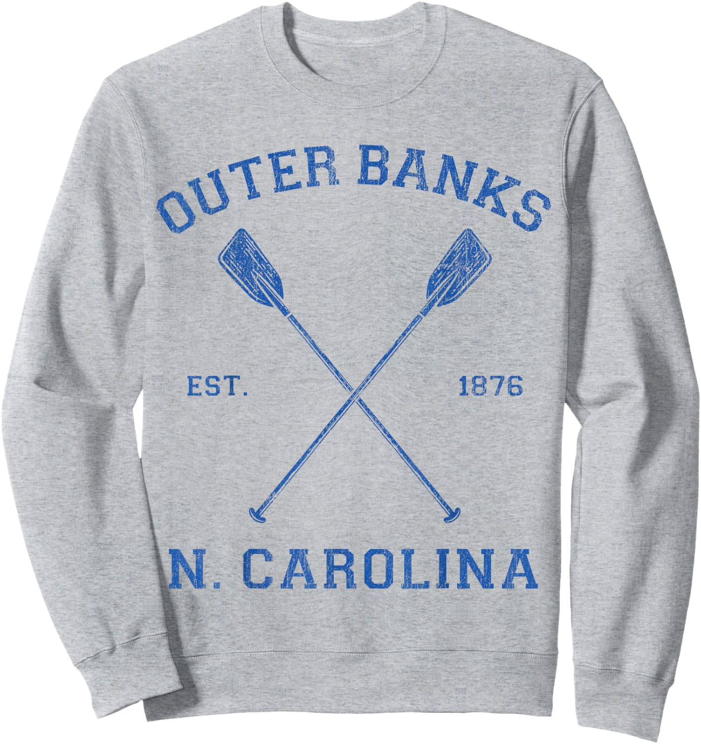 Vintage Outer Banks North Carolina Vacation Sweatshirt - Sweatshirt | Ash