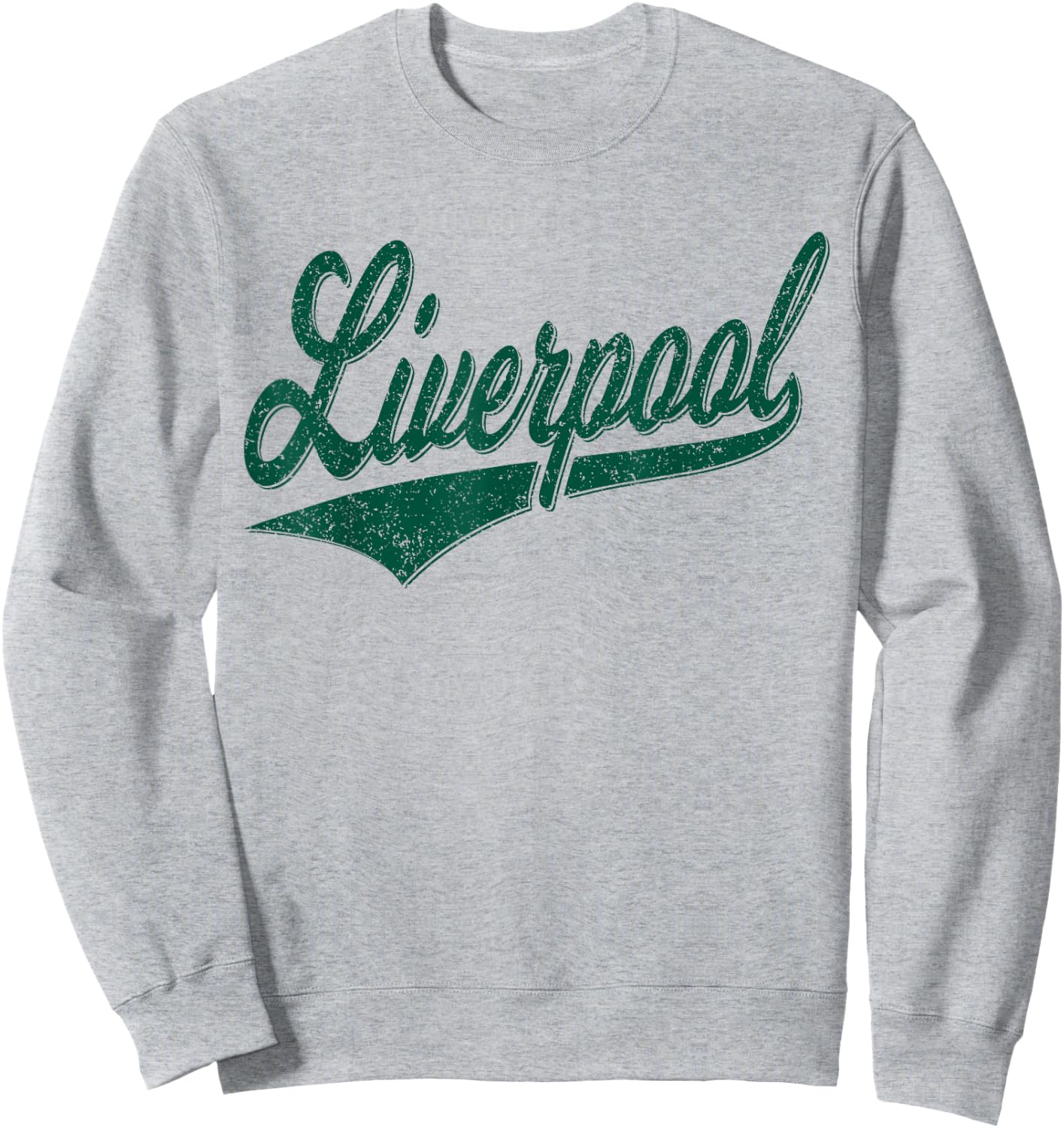 Liverpool England Varsity Script Classic Sport Jersey Style Sweatshirt - Sweatshirt | Ash