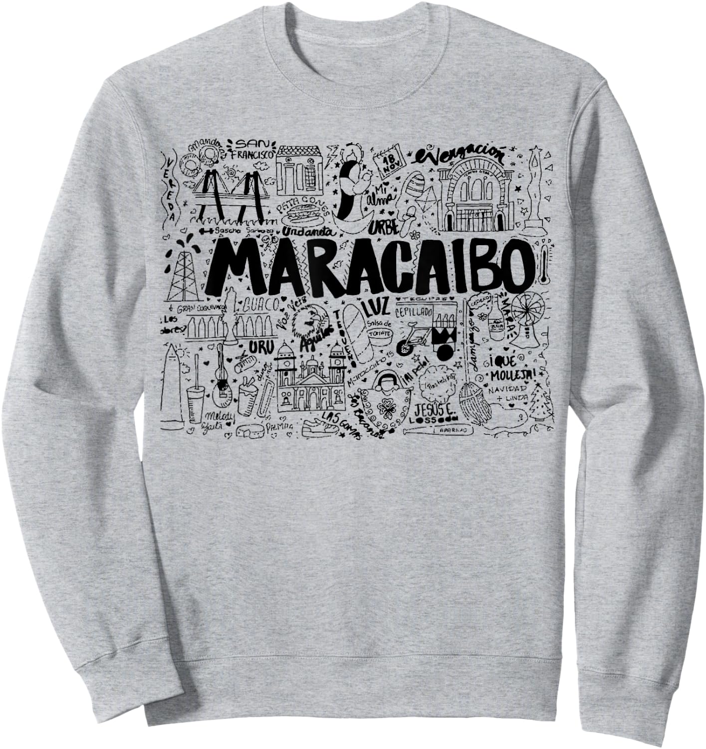 Maracaibo Venezuela - Que Molleja - Patacones - Mi Alma Sweatshirt - Sweatshirt | Ash