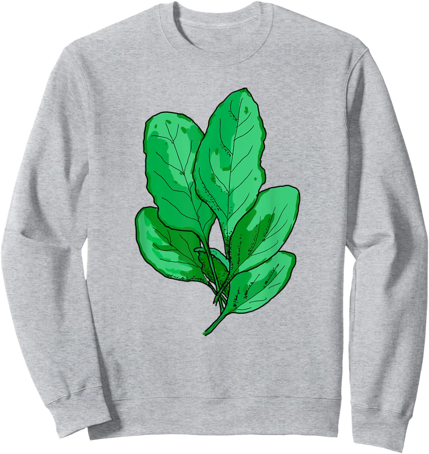 Spinach Halloween Costume Gardening Farming Green Veggie Sweatshirt - Sweatshirt | Ash