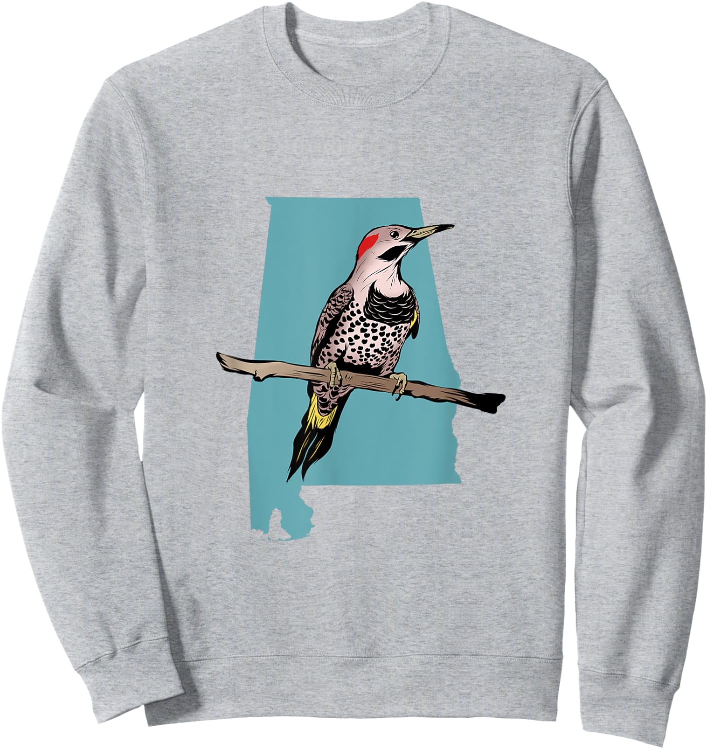 Alabama State Bird Northern Flicker Yellowhammer Outdoors Sweatshirt - Sweatshirt | Ash