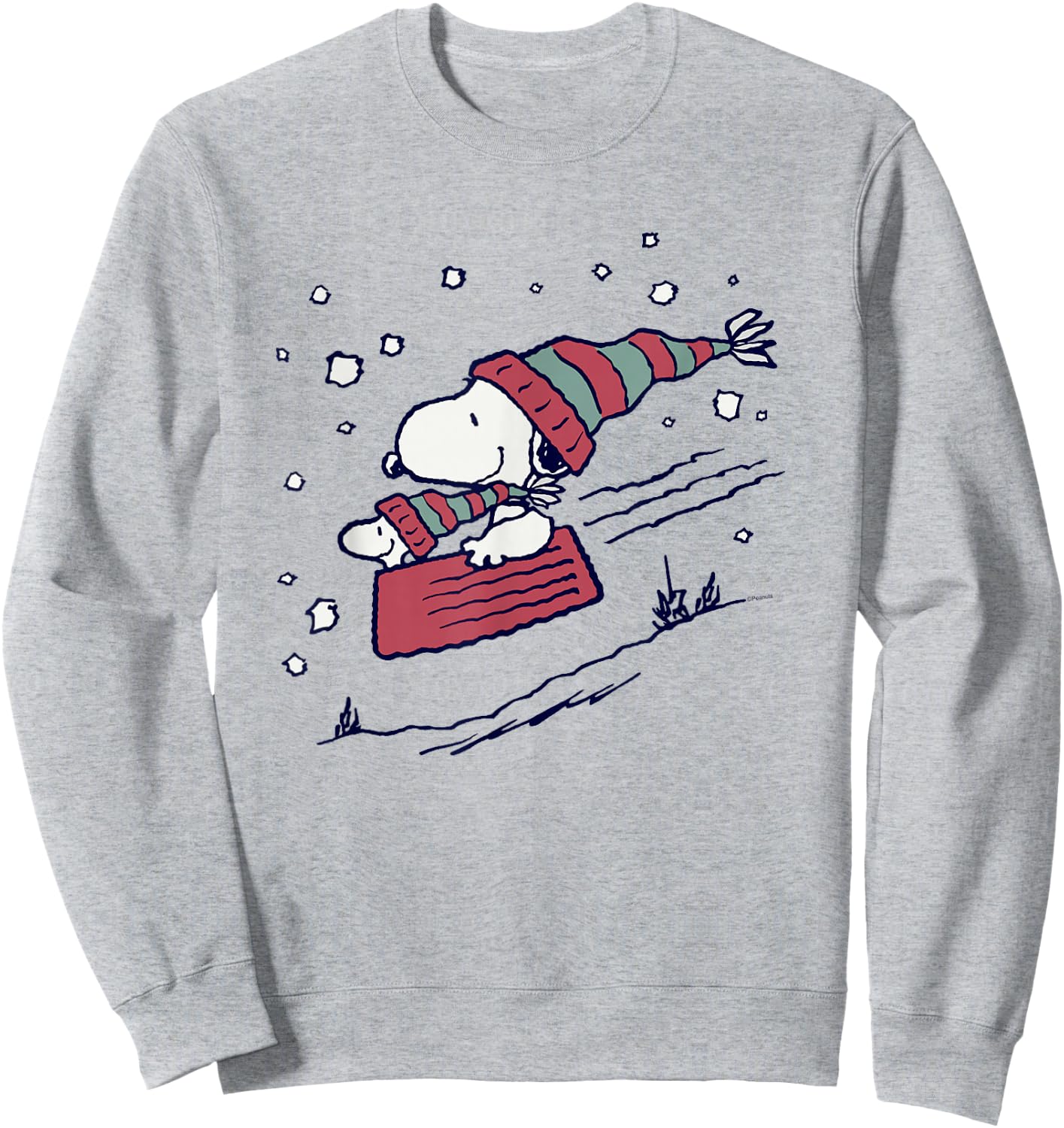 Peanuts - Snoopy Sledding Sweatshirt - Sweatshirt | Ash