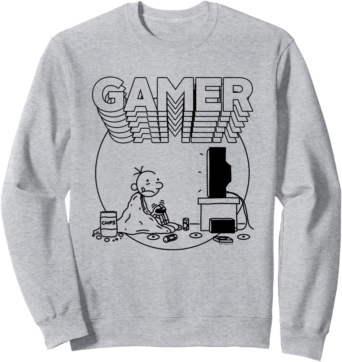 Diary of a Wimpy Kid Gamer Circle Frame Sweatshirt - Sweatshirt | Ash