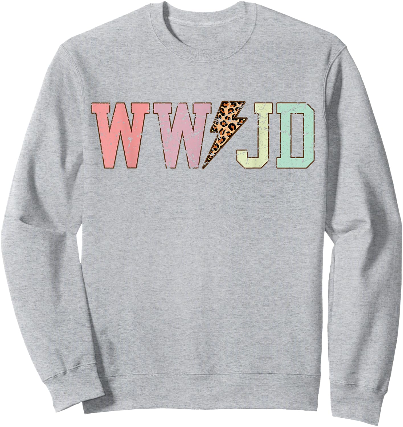 WWJD What Would Jesus Do Christian Bible Faith Vintage Cute Sweatshirt - Sweatshirt | Ash