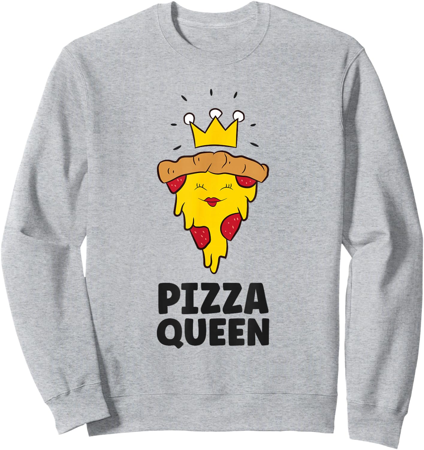 Pizza Queen Funny Pizza Sweatshirt - Sweatshirt | Ash