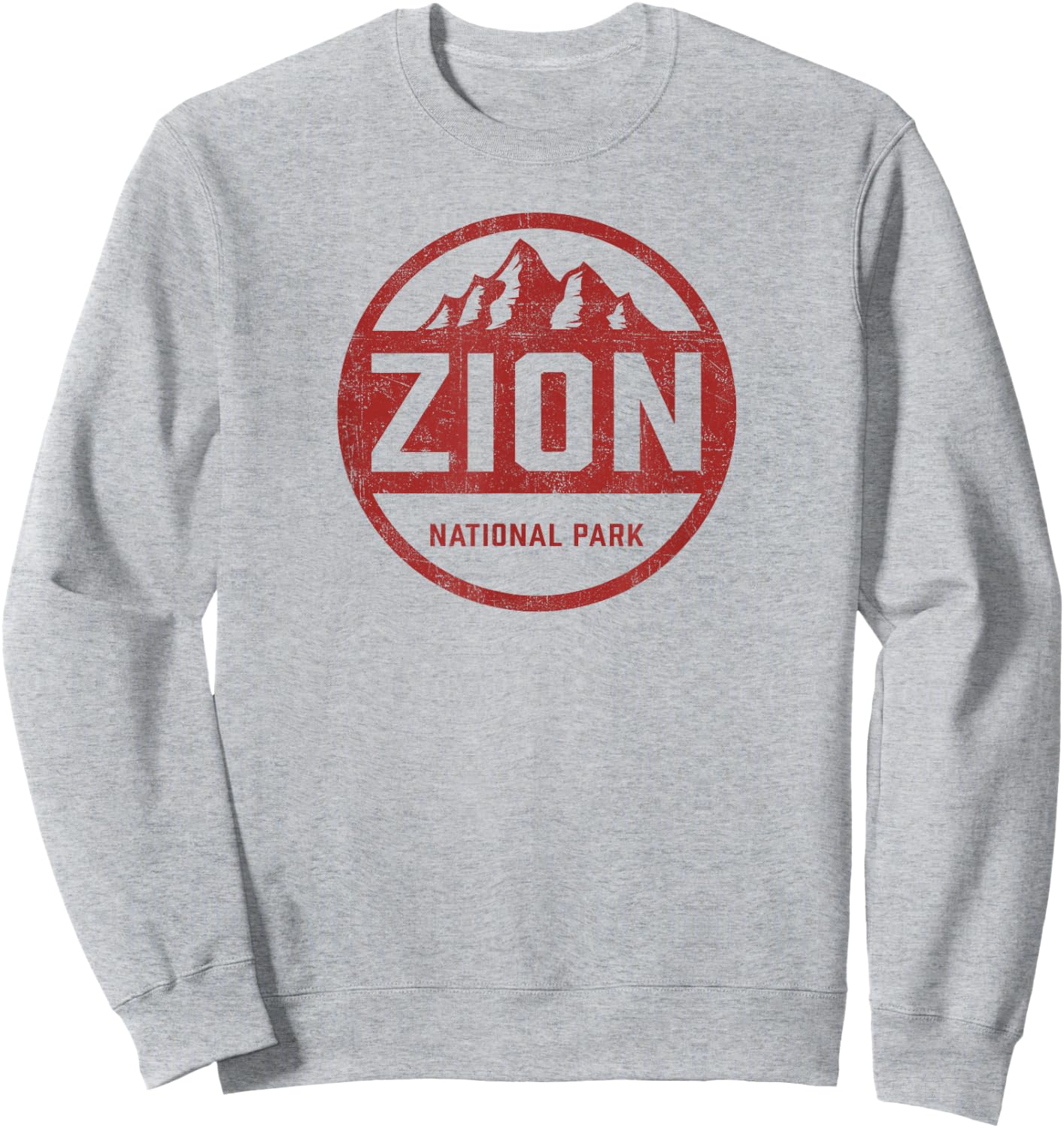 Retro Zion National Park Utah Mountain Women Men Kids Hiking Sweatshirt - Sweatshirt | Ash
