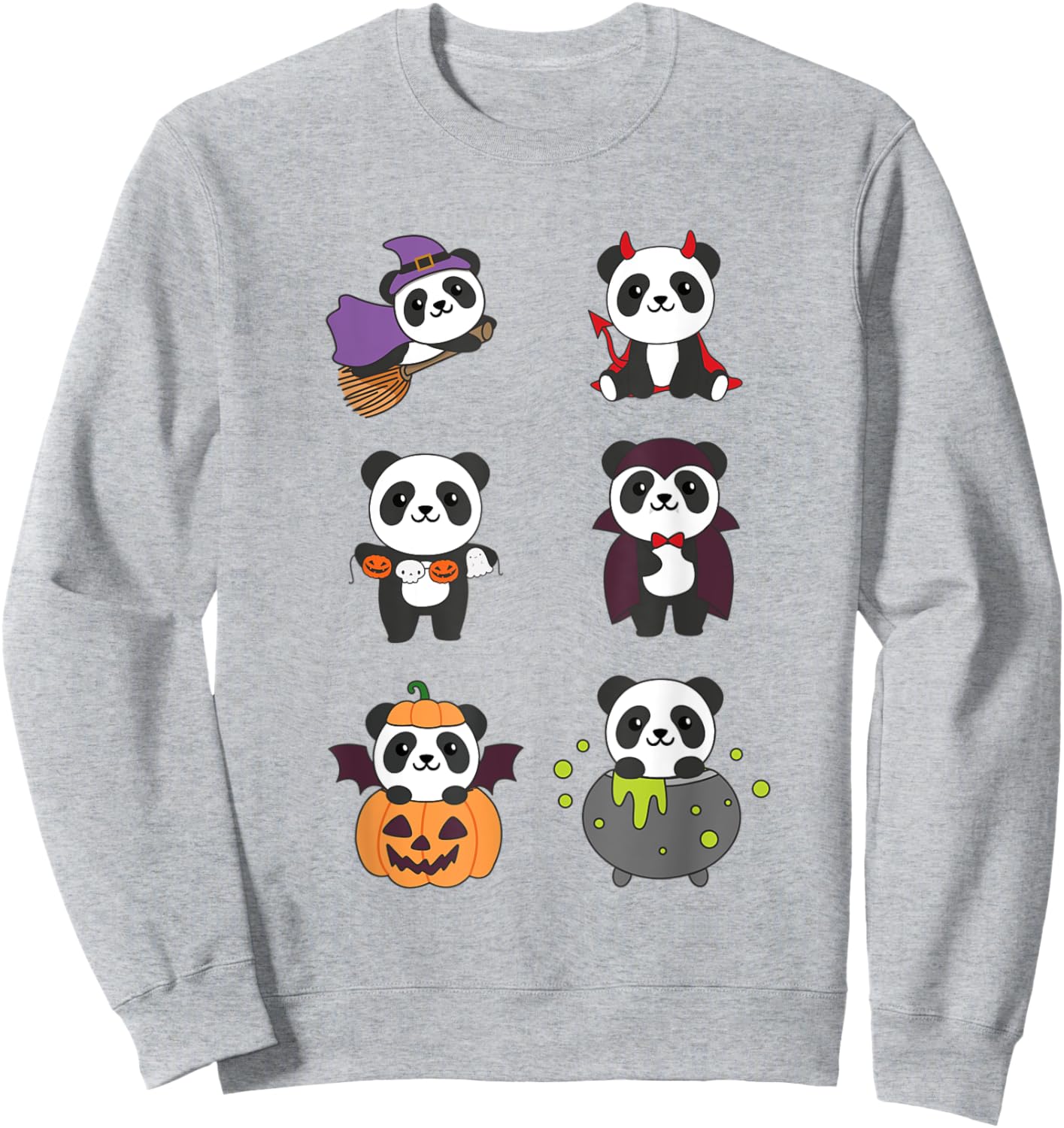 Panda Halloween Costume Pandas Halloween Sweatshirt - Sweatshirt | Ash