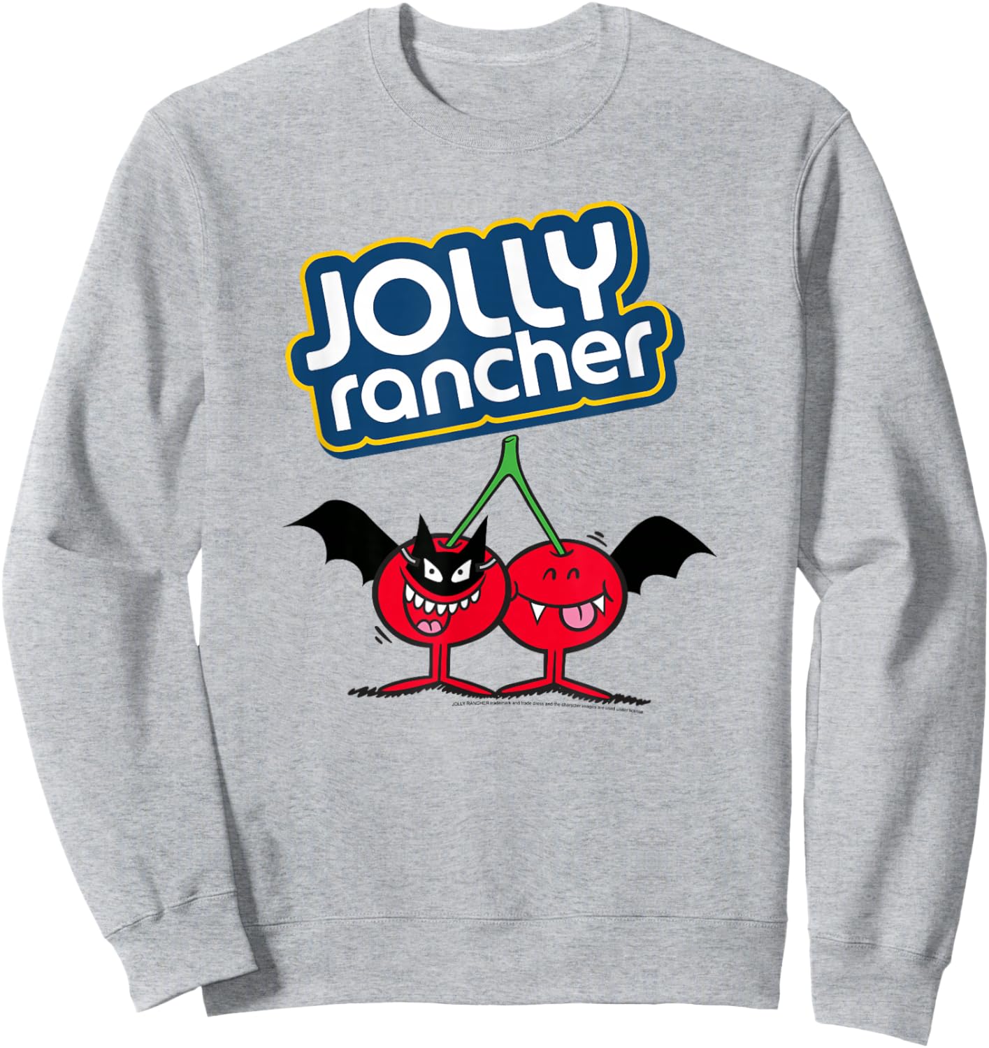 Jolly Rancher Halloween Bat Costume Cherry Logo Sweatshirt - Sweatshirt | Ash