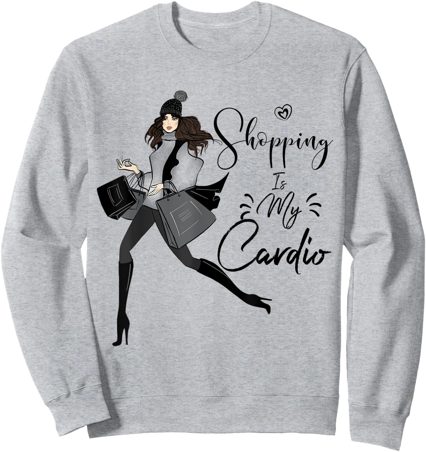 Shopping is my Cardio I Fitness Gym Sweatshirt - Sweatshirt | Ash