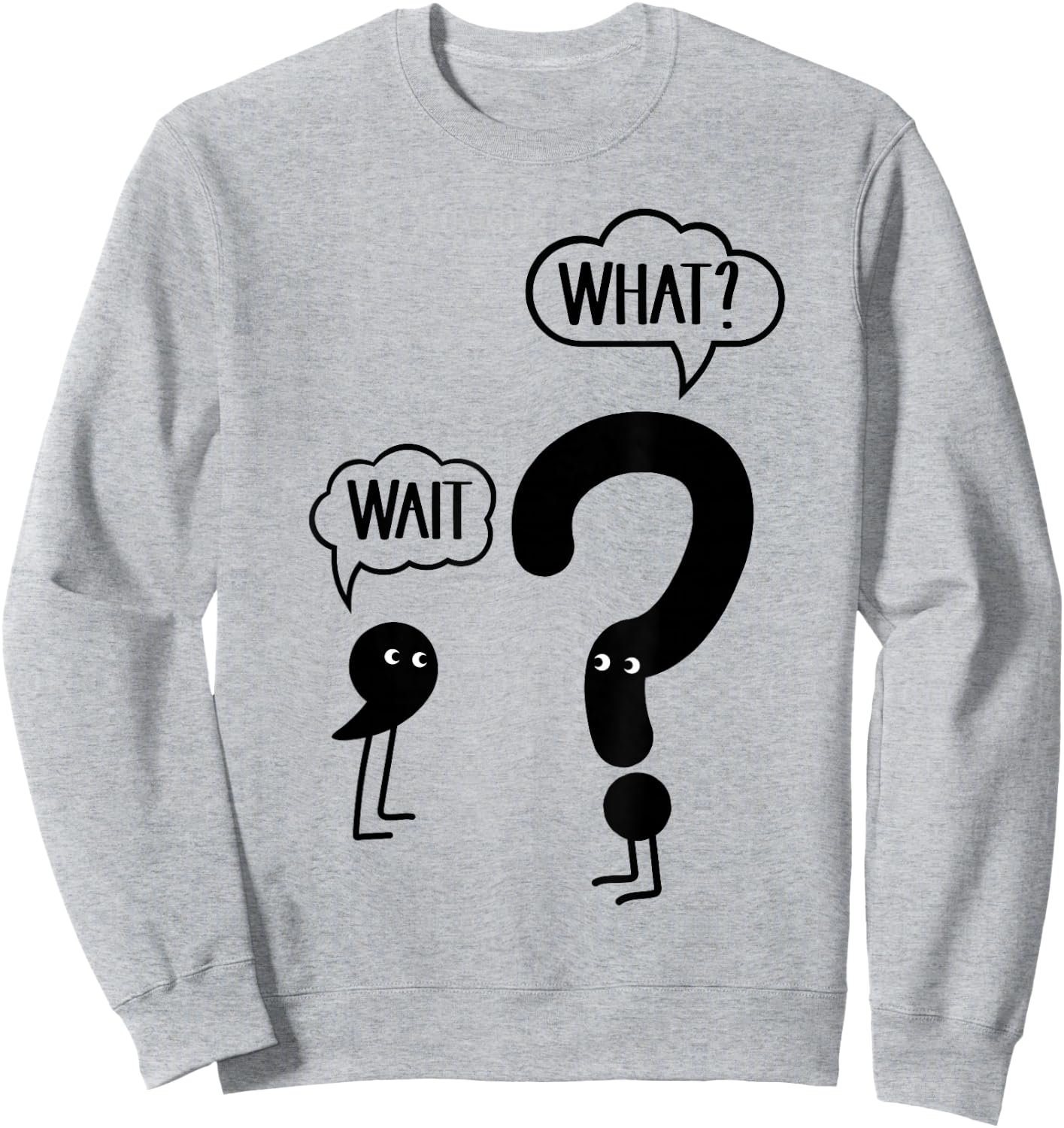 Wait What - Funny English Teacher Grammar Sweatshirt - Sweatshirt | Ash
