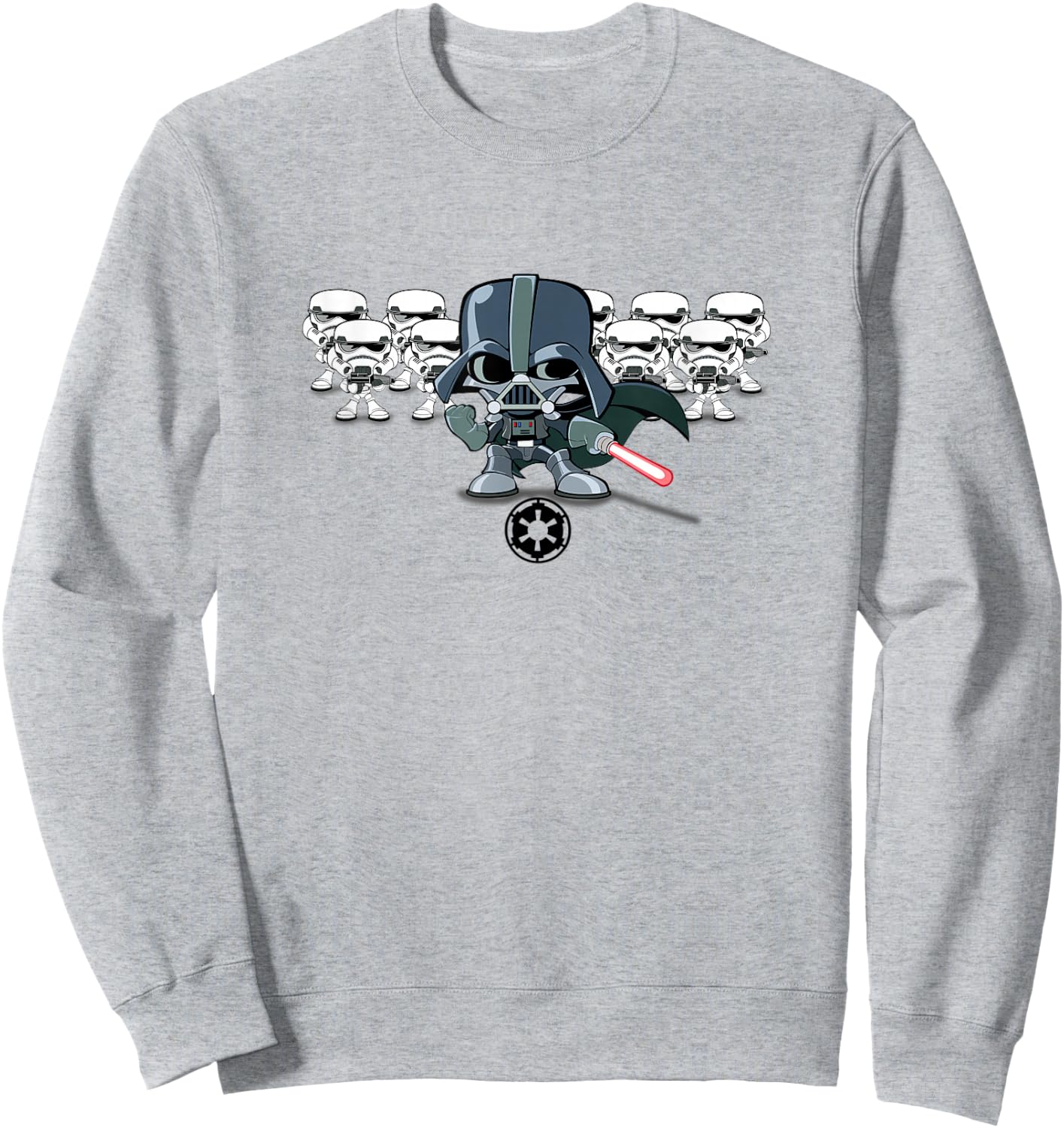 Star Wars Darth Vader Stormtrooper Army Chibi Style Cute V2 Sweatshirt - Sweatshirt | Ash