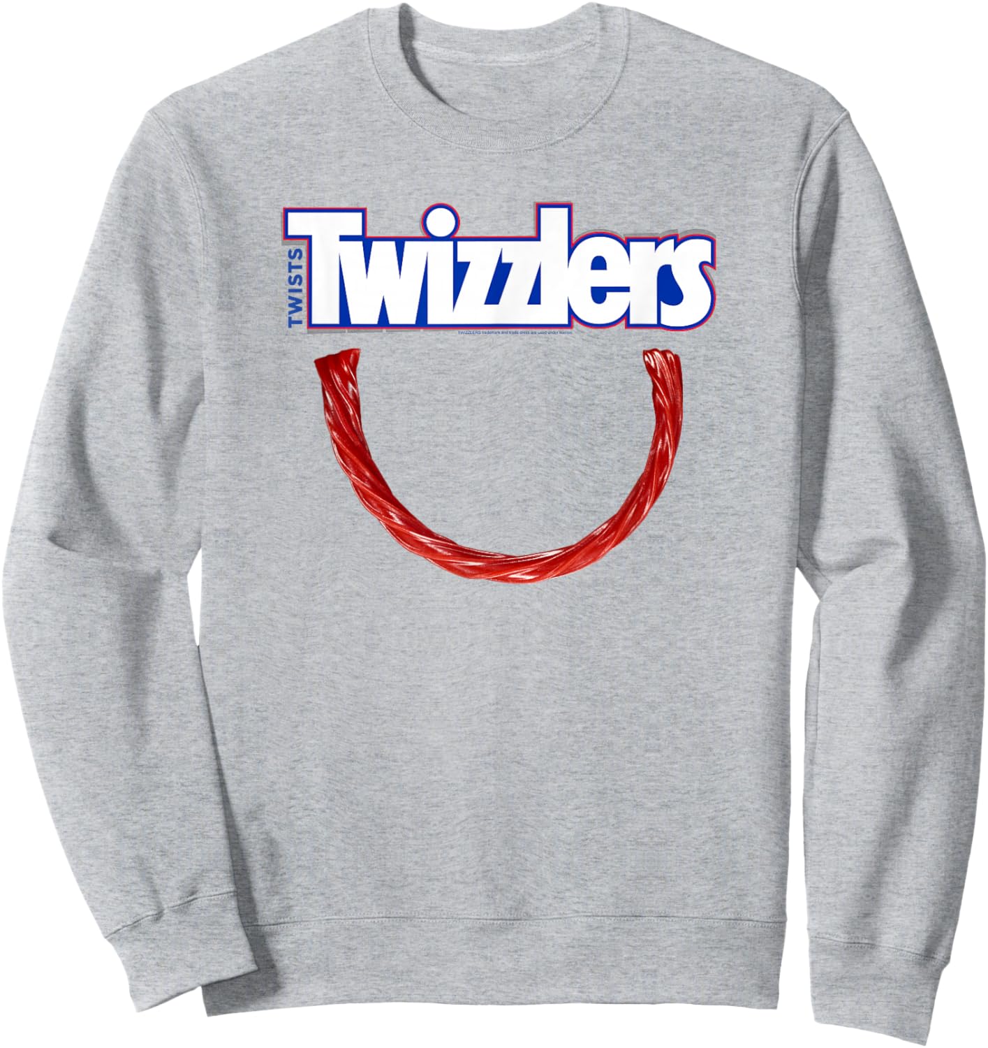Twizzlers Happy Mood Smiley Candy Official Logo Sweatshirt - Sweatshirt | Ash