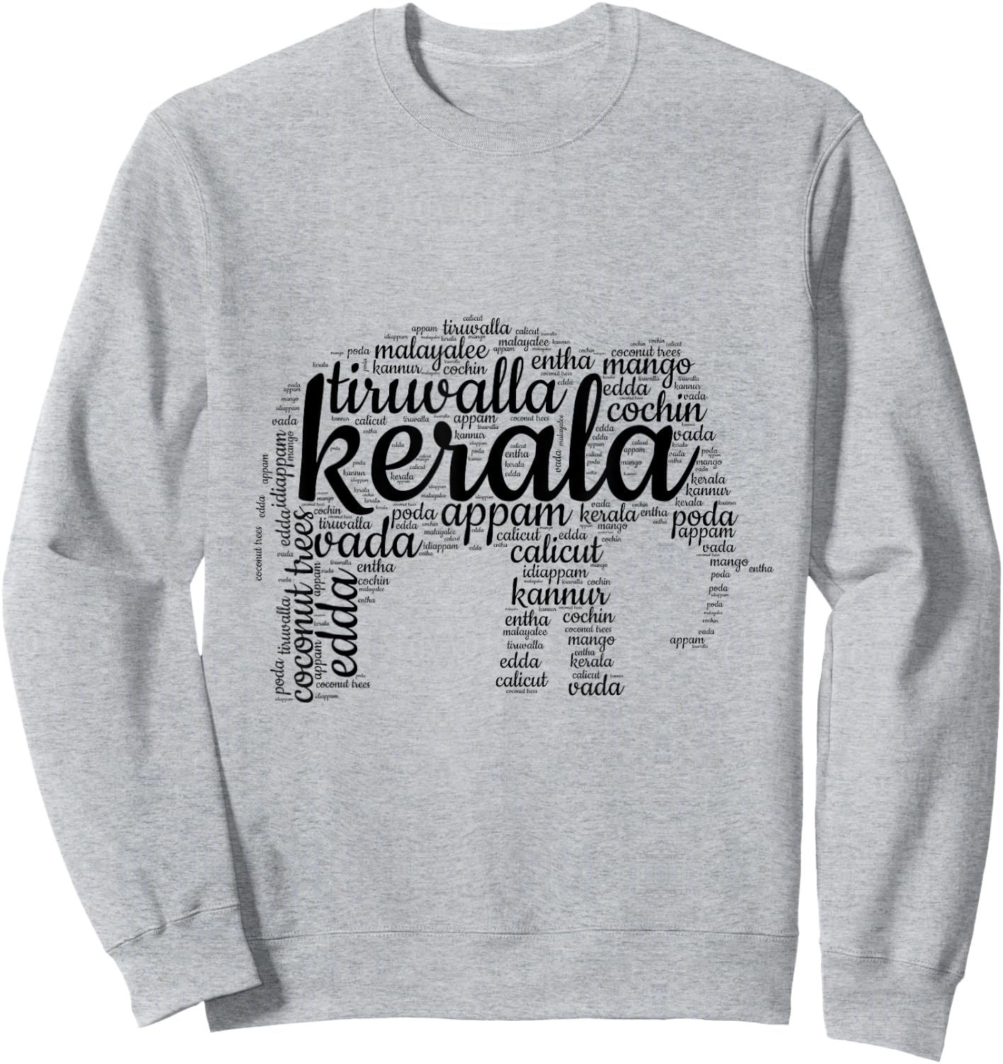 Kerala Elephant Sweatshirt - Sweatshirt | Ash