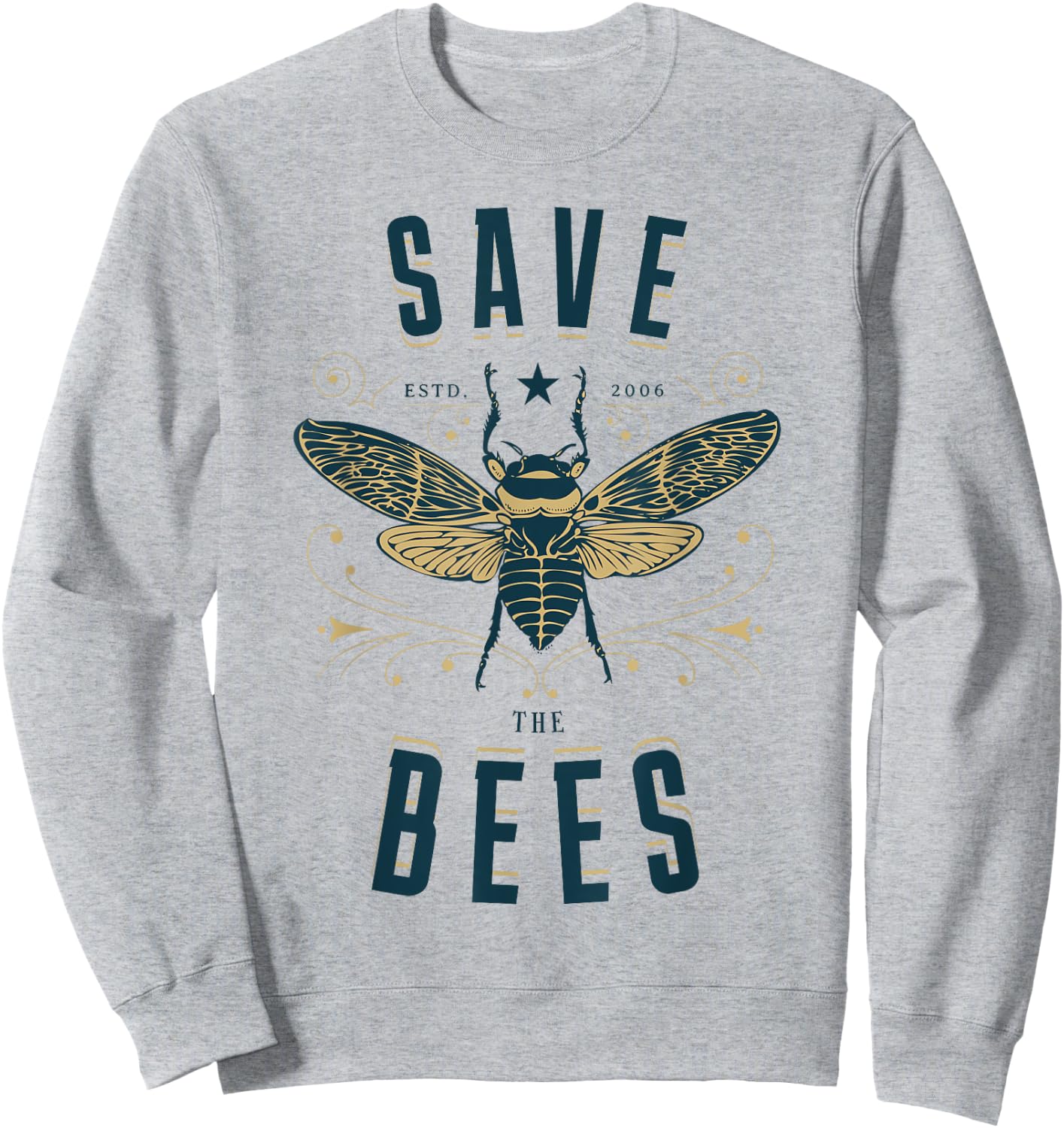 Retro Save the Bees Apiary Shirt Bee Beekeeper Earth Day Sweatshirt - Sweatshirt | Ash