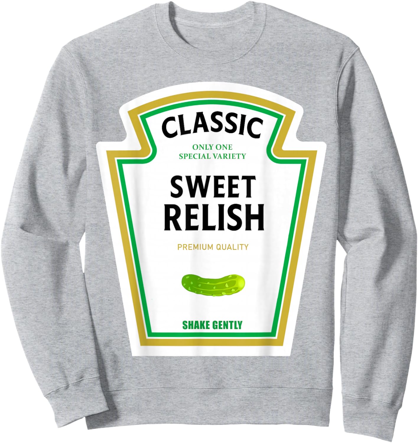 Sweet Relish Halloween 2024 Costume Matching Mustard Ketchup Sweatshirt - Sweatshirt | Ash
