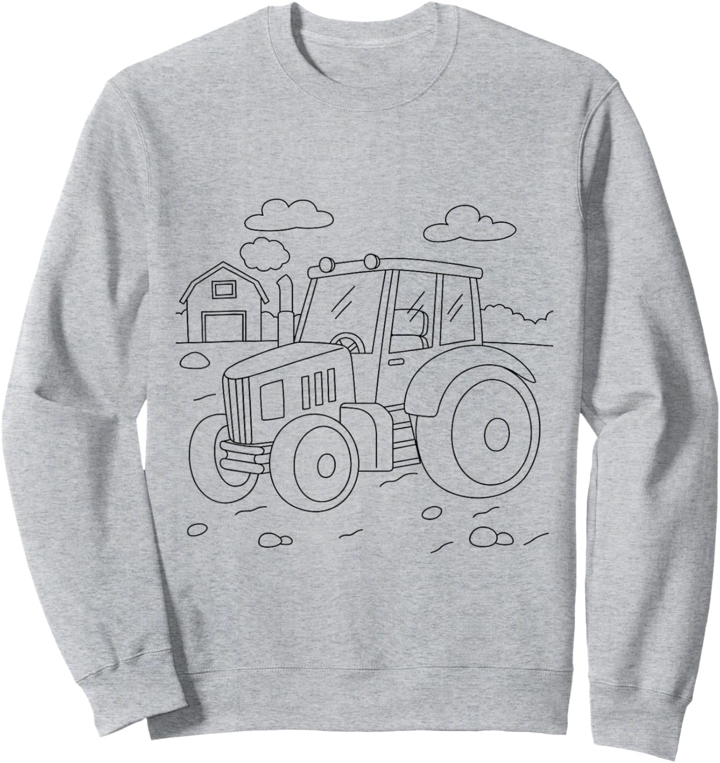 Tractor Creative Design for Colouring and Painting Yourself Sweatshirt - Sweatshirt | Ash