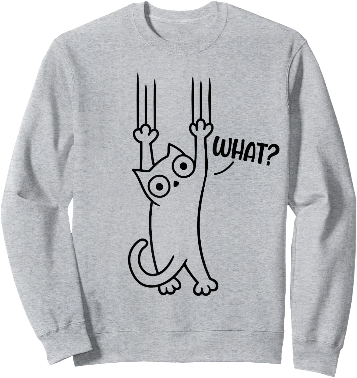 Funny Cat Men Sweatshirt - Sweatshirt | Ash