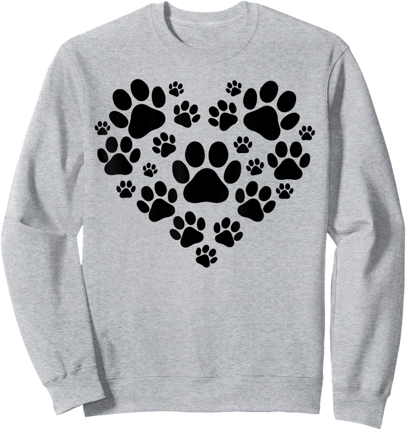 Love Dogs Cute Dog Foot Design Sweatshirt - Sweatshirt | Ash