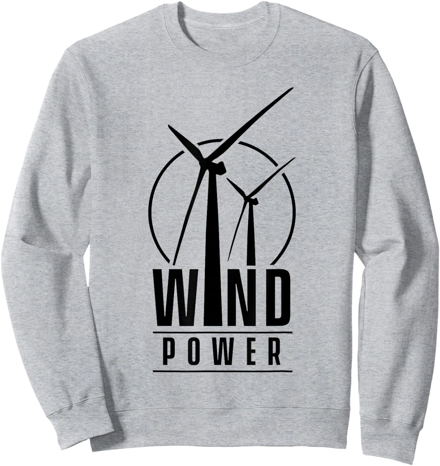 Wind power Wind Energy Green Renewable Turbine Windmill Sweatshirt - Sweatshirt | Ash