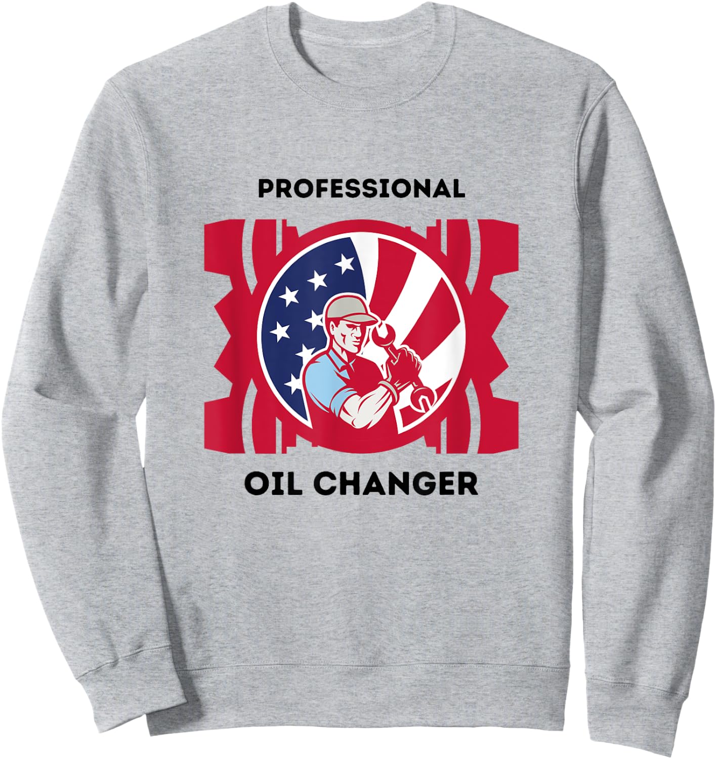 Mechanic Professional Oil Changer Sweatshirt - Sweatshirt | Ash