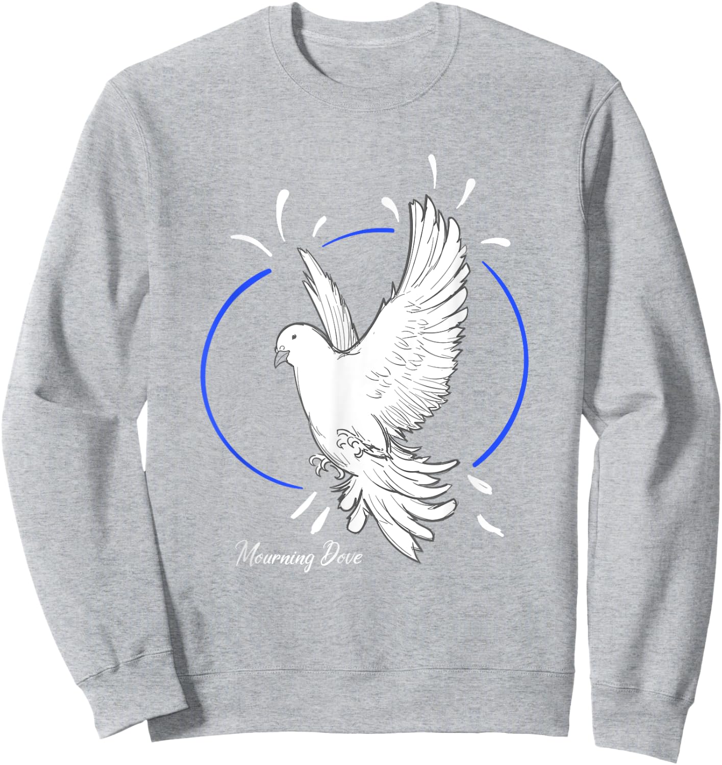 Beautiful Flying Peaceful White Mourning Dove Bird Sweatshirt - Sweatshirt | Ash