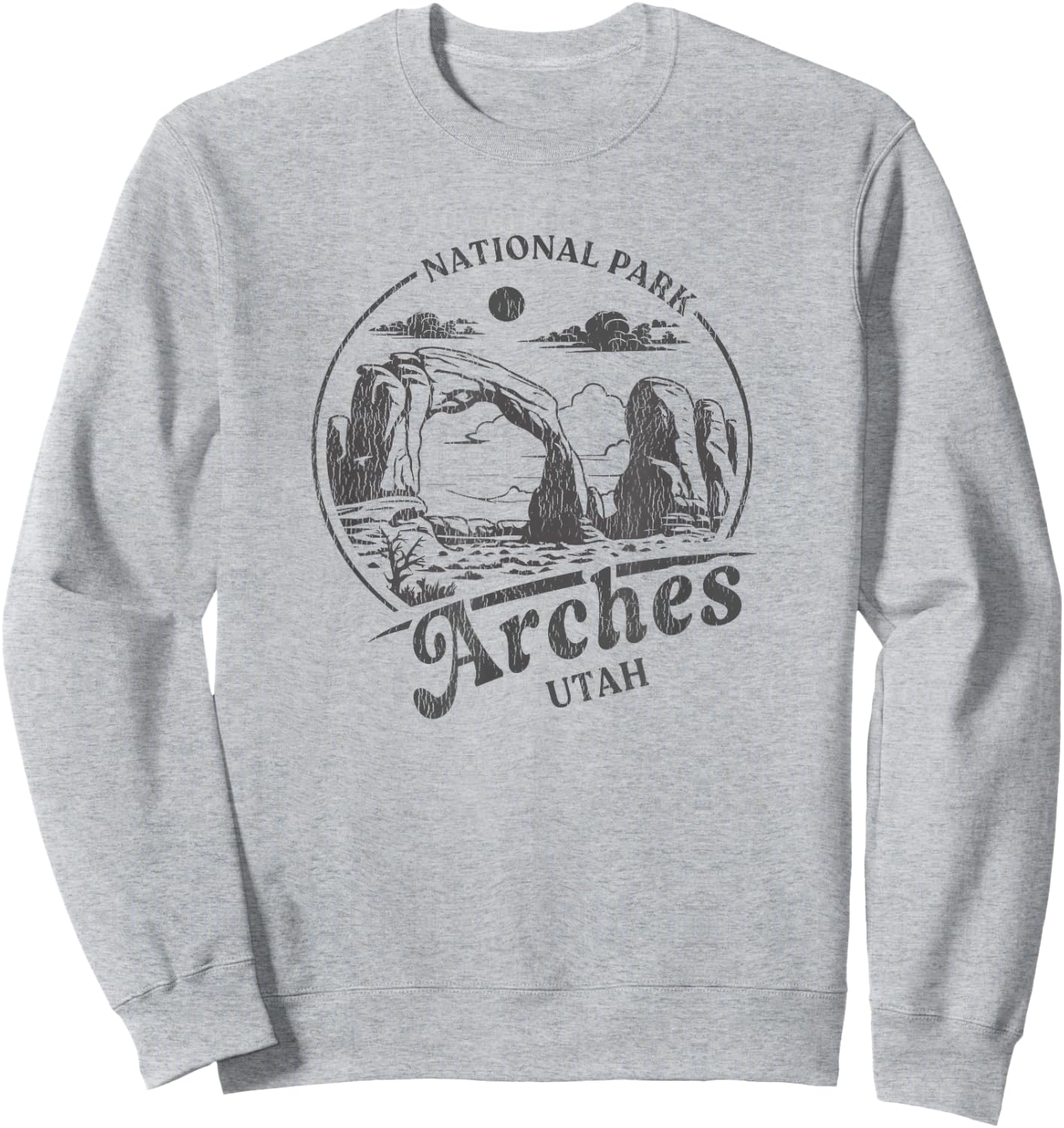 Arches Utah National Park Sweatshirt - Sweatshirt | Ash