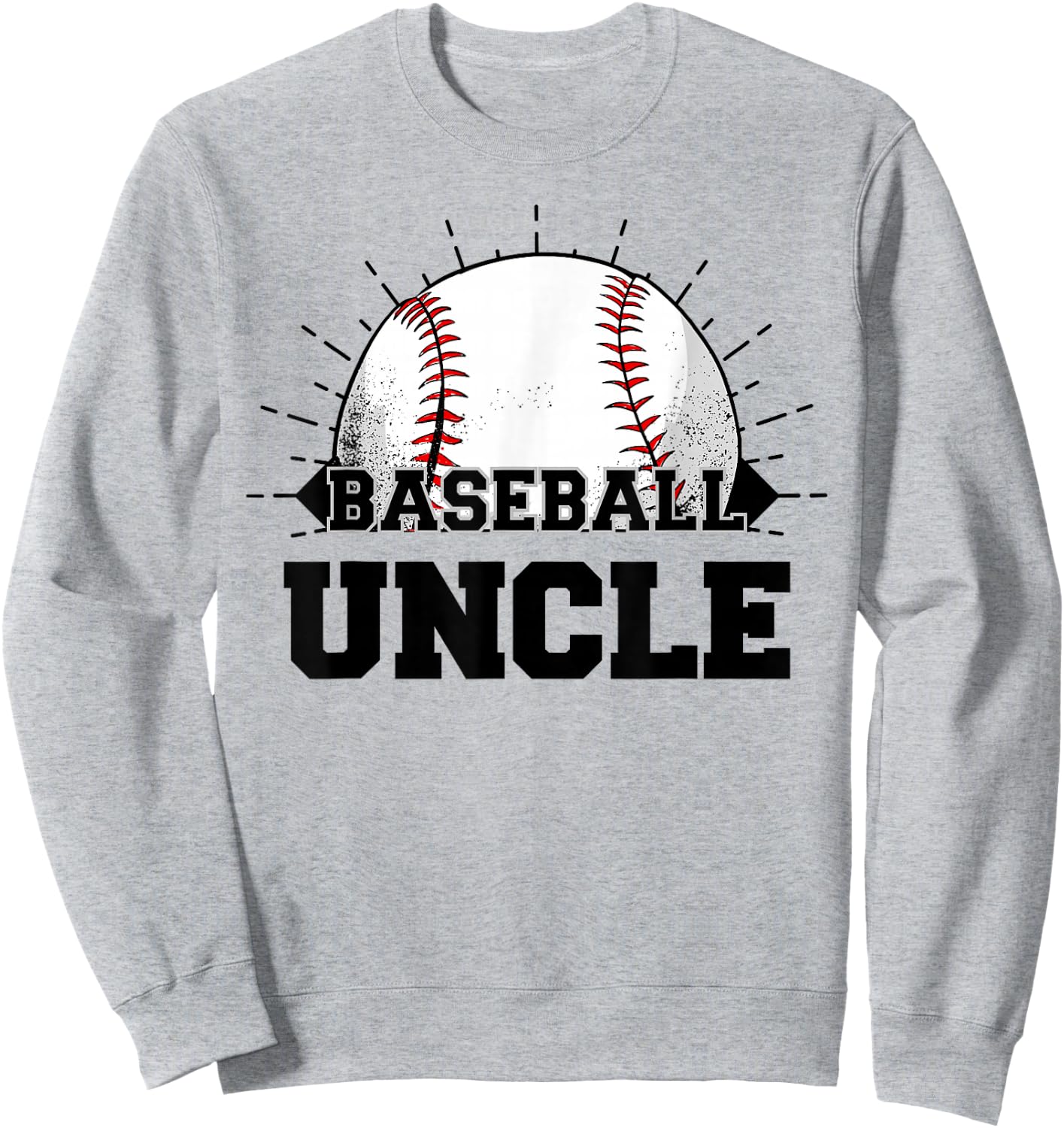 Game Day Baseball Uncle Sweatshirt - Sweatshirt | Ash
