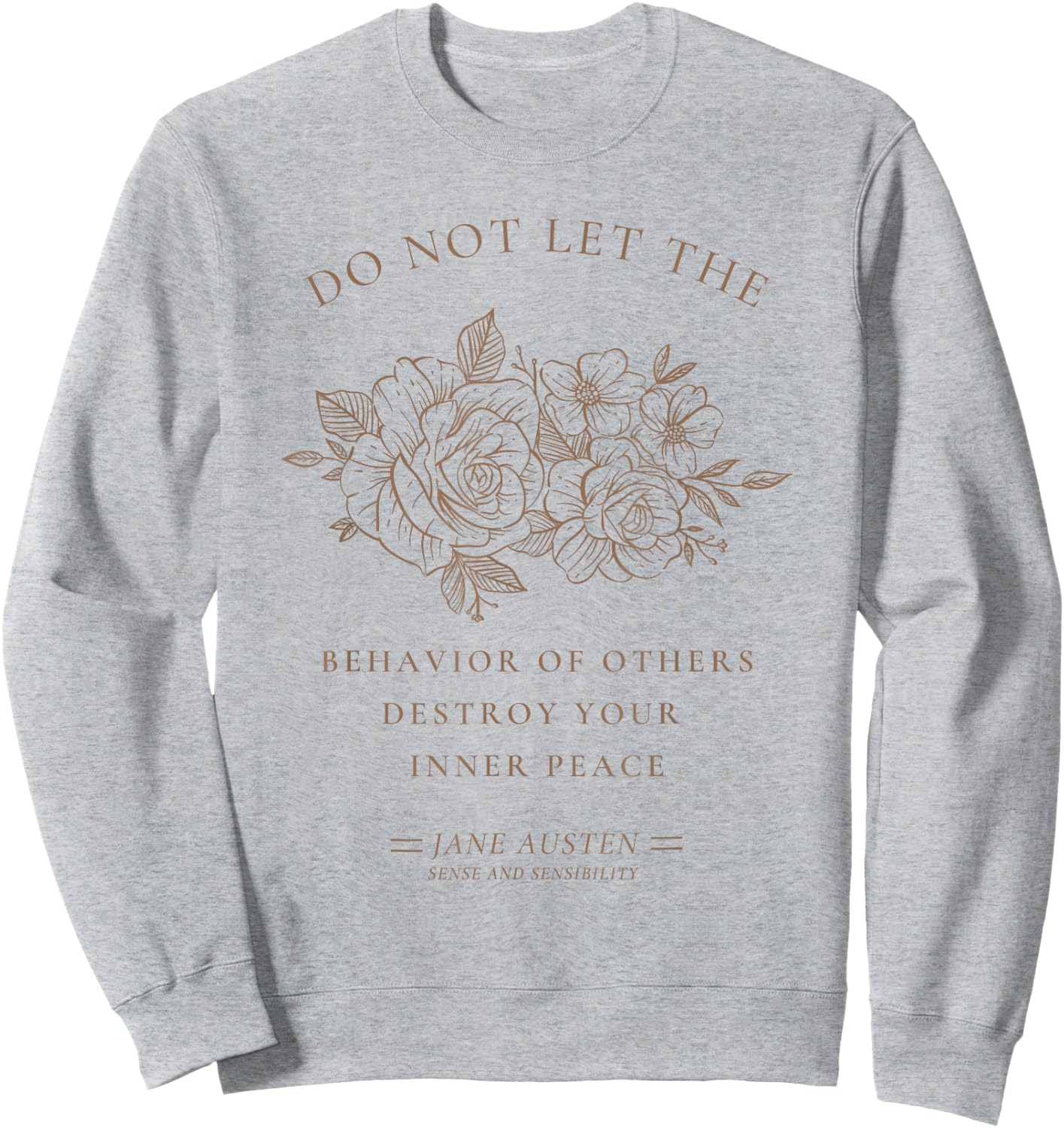 Jane Austen Sense and Sensibility Bookish Bookworm Novel Sweatshirt - Sweatshirt | Ash