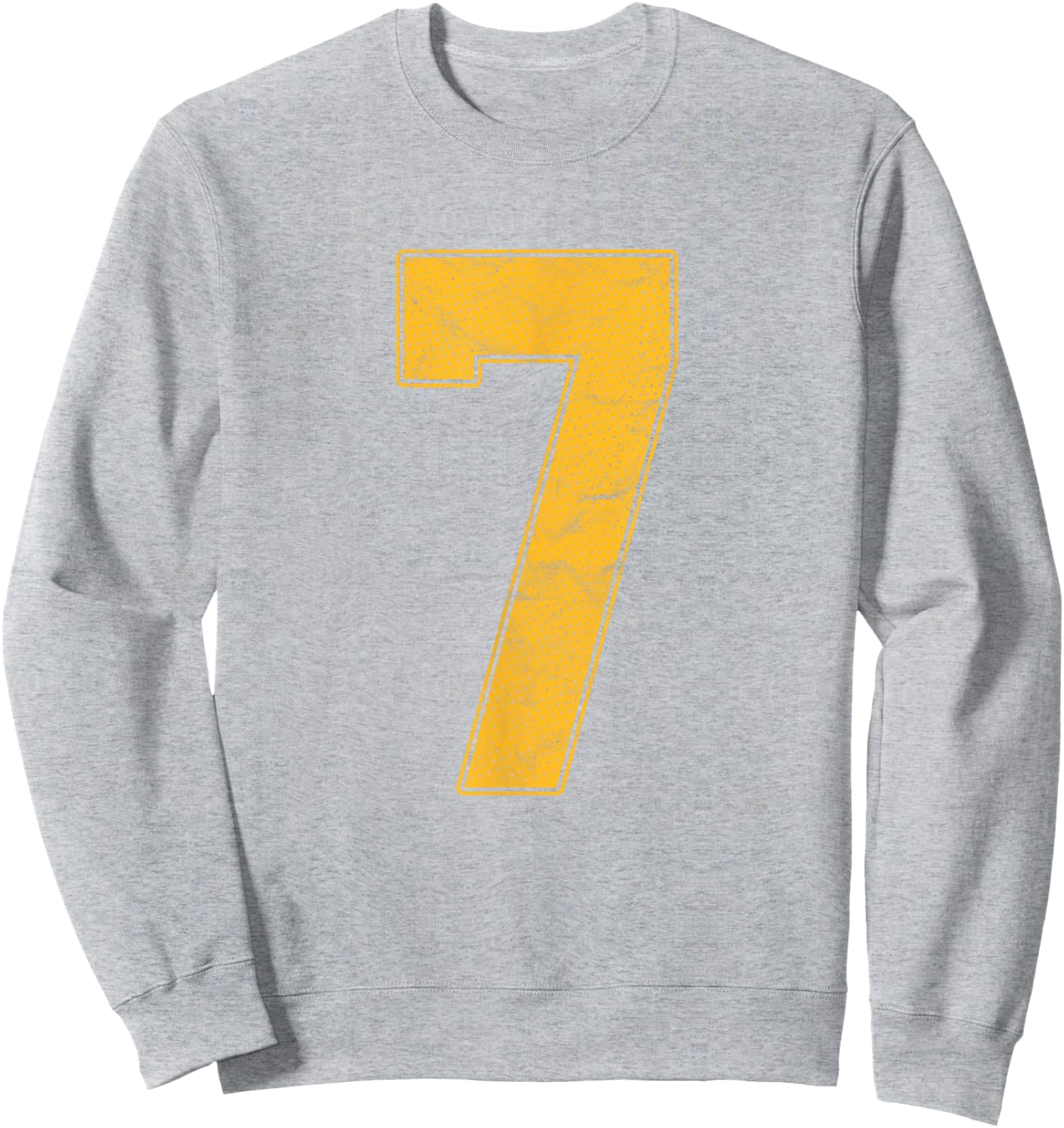 Number 7 Numbered Uniform Sports Team Jersey 7th Birthday Sweatshirt - Sweatshirt | Ash