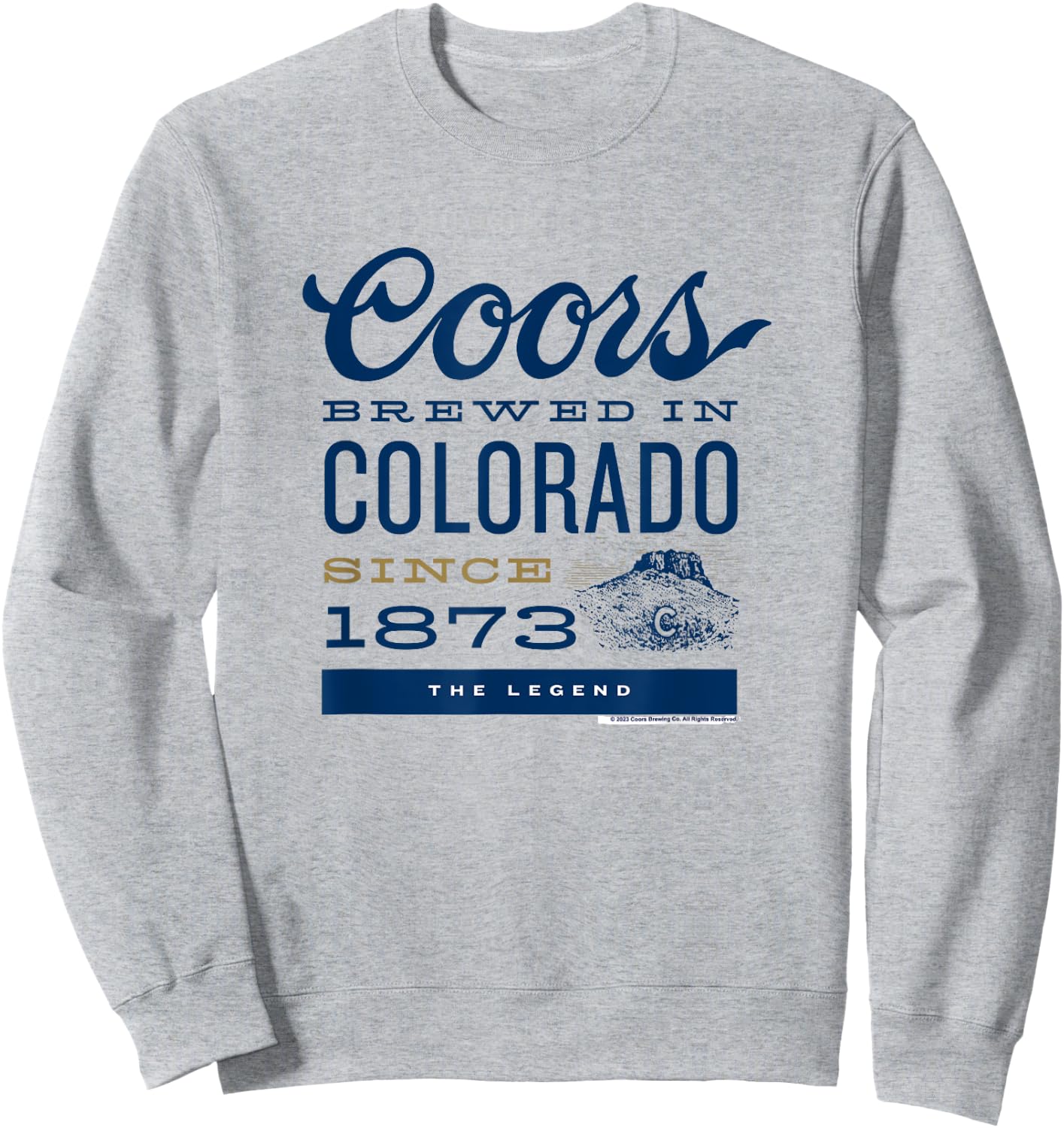 Coors Brewing Company Coors Brewed In Colorado Retro Poster Sweatshirt - Sweatshirt | Ash