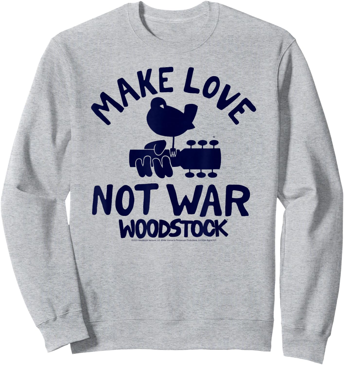 Woodstock - Make Love Not War Sweatshirt - Sweatshirt | Ash