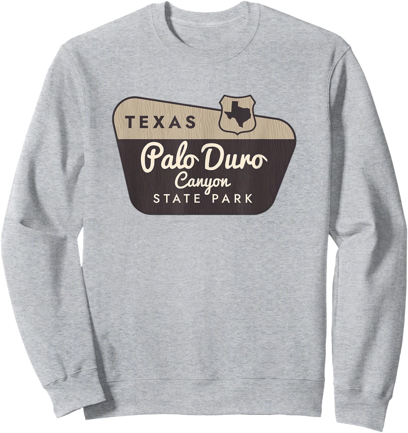 Palo Duro Canyon State Park Texas TX Welcome Sign Vacation Sweatshirt - Sweatshirt | Ash