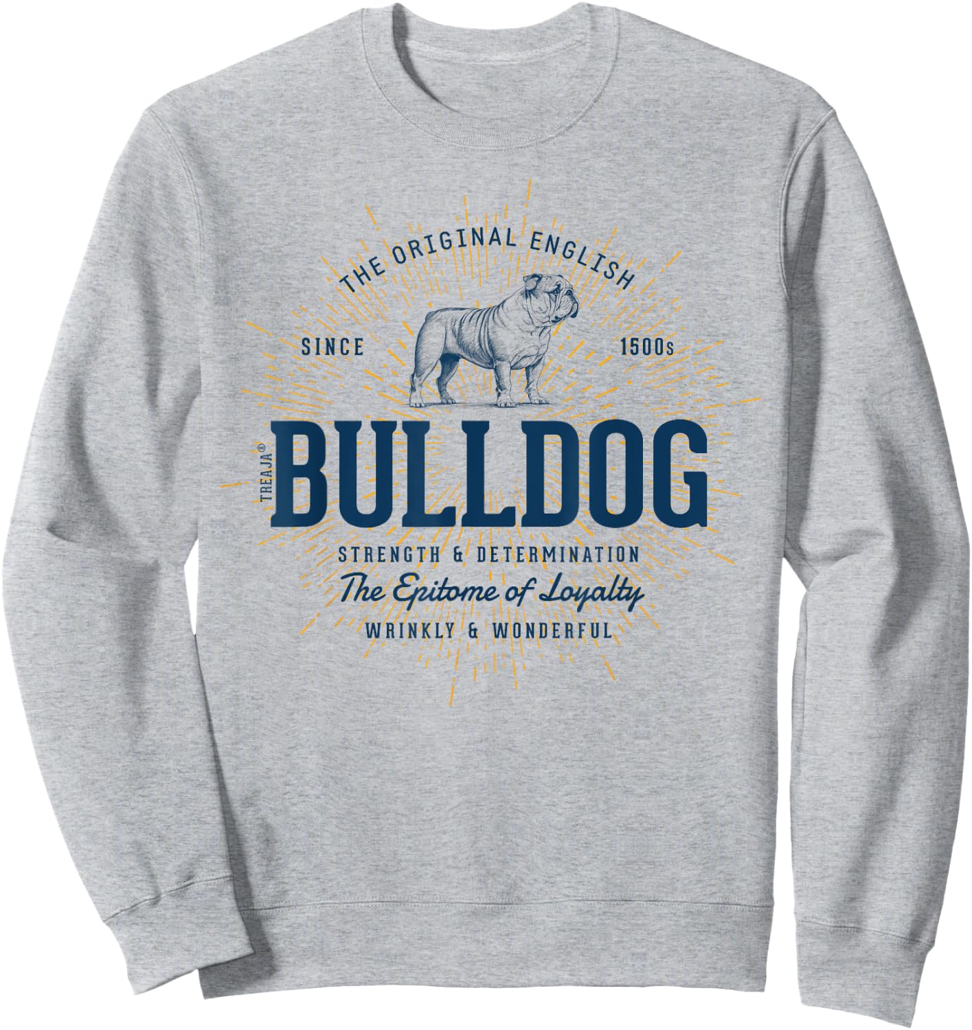 Retro English Bulldog Vintage Women Kids Sweatshirt - Sweatshirt | Ash