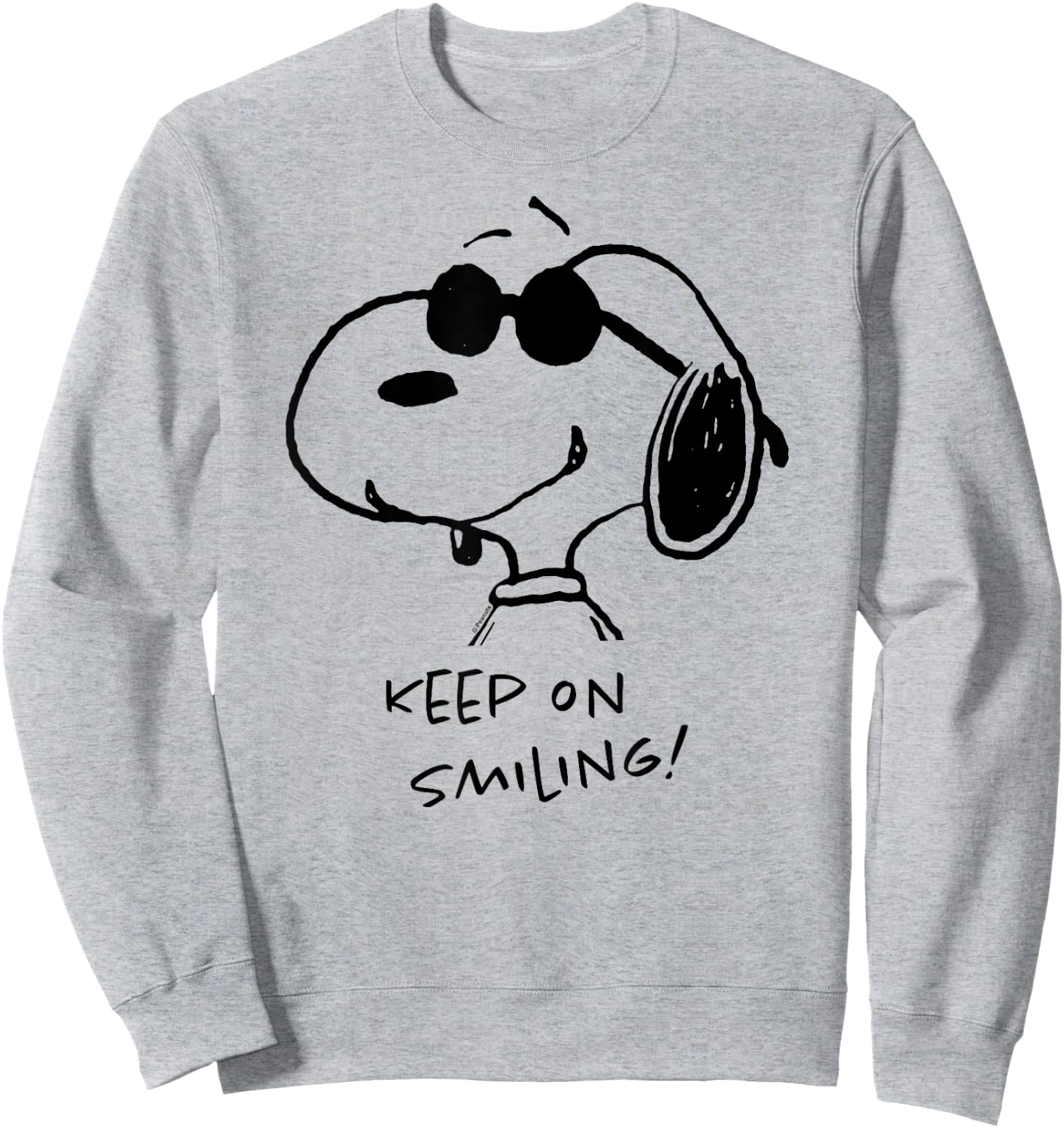 Peanuts - Cool Joe Keep On Smiling Sweatshirt - Sweatshirt | Ash