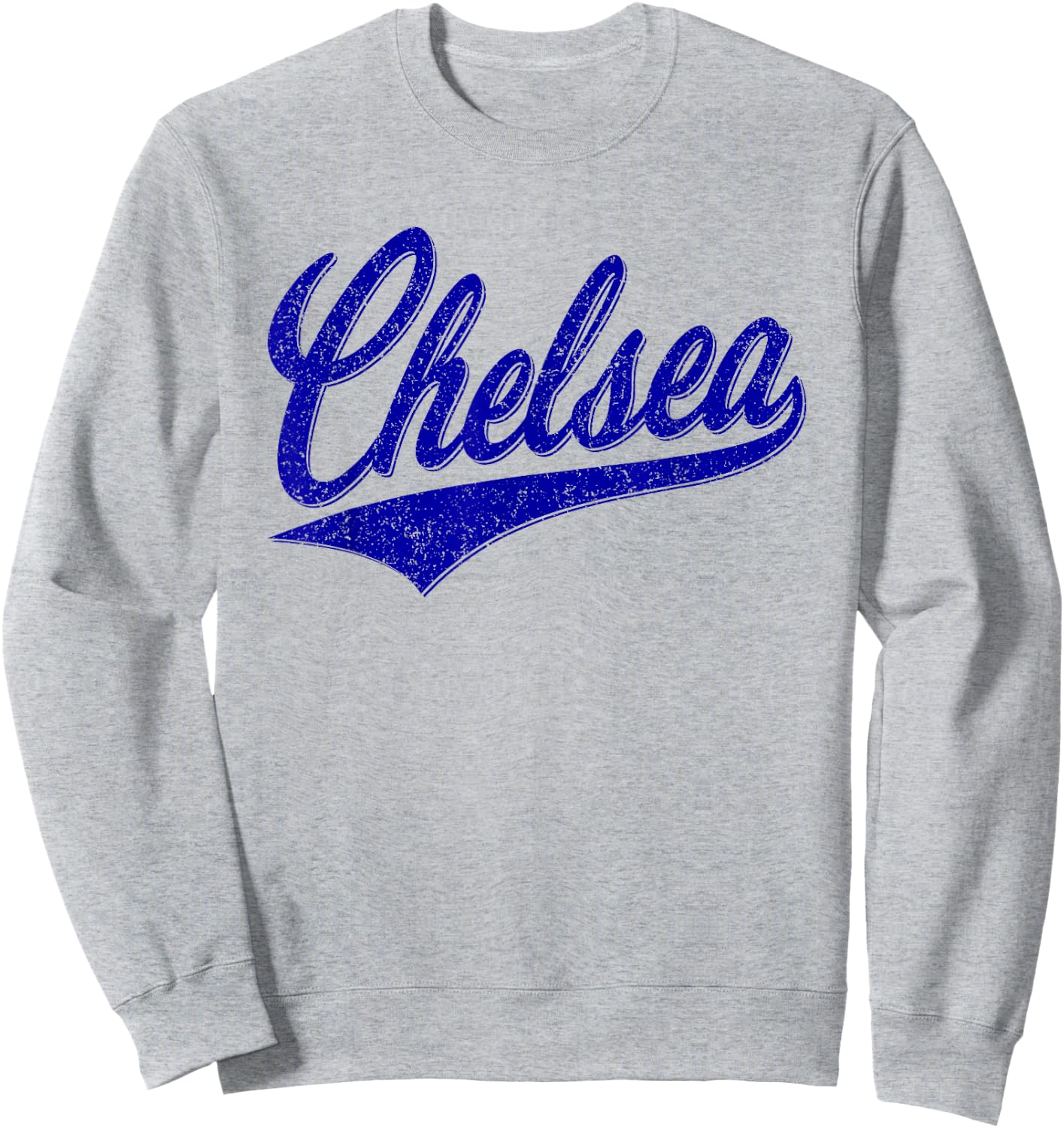 Chelsea London England Varsity Script Classic Sport Jersey Sweatshirt - Sweatshirt | Ash