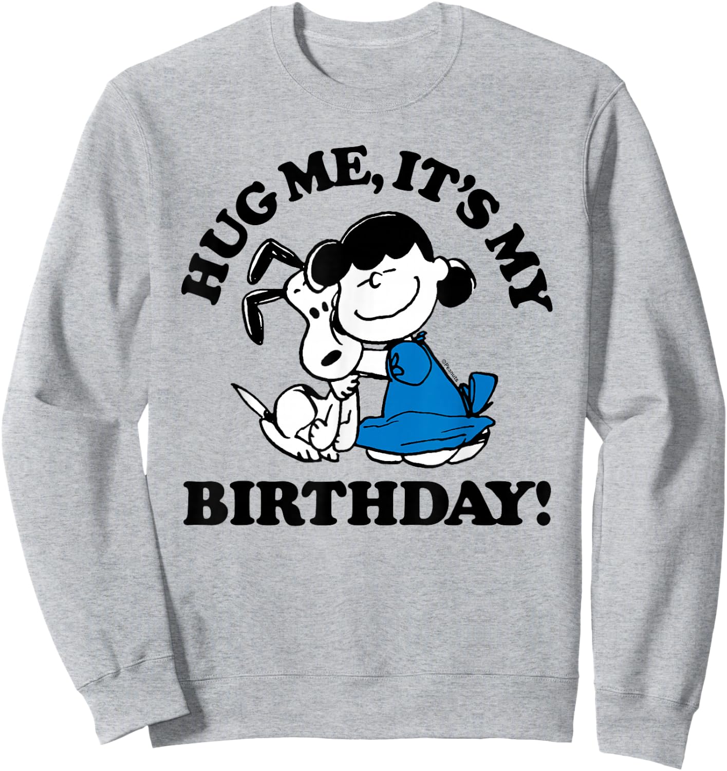 Peanuts Snoopy Lucy Birthday Hug Sweatshirt - Sweatshirt | Ash
