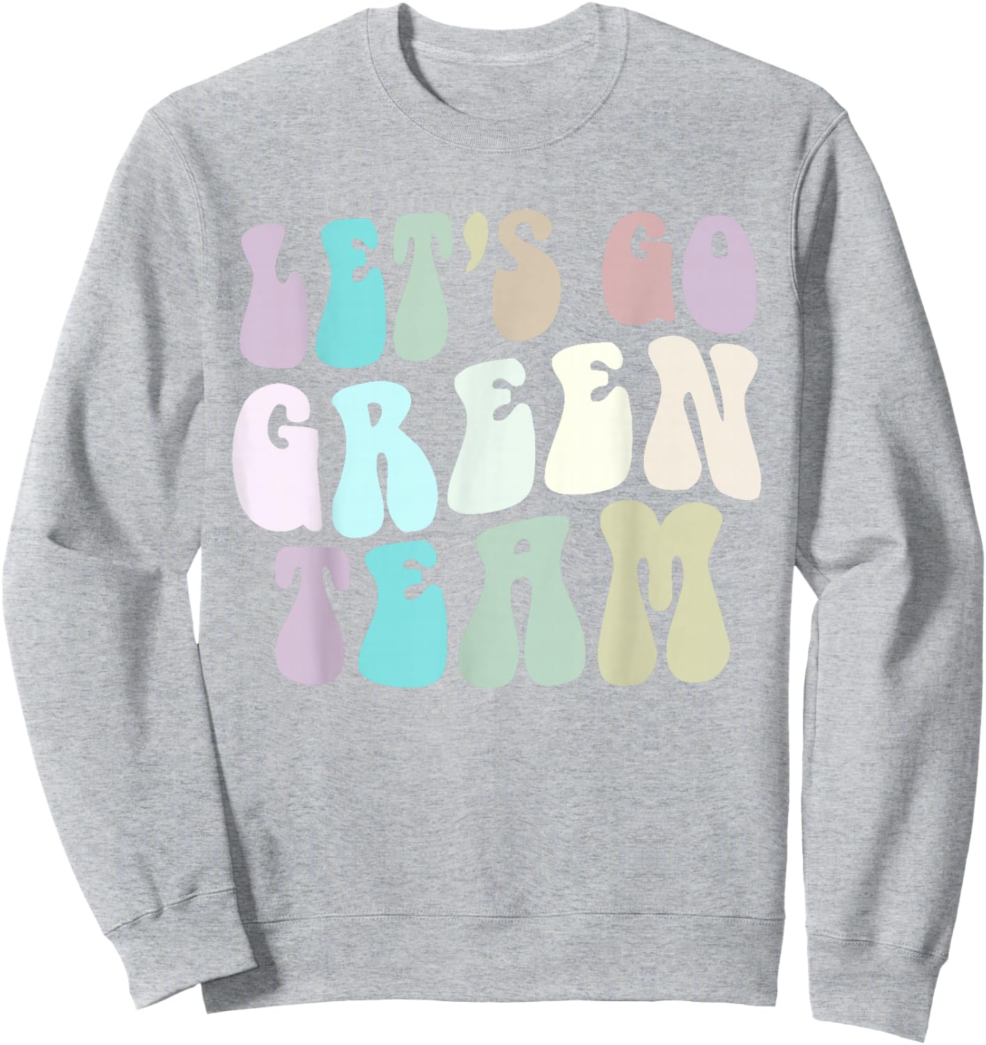 Retro LET'S GO GREEN TEAM War Game 60's Summer Camp Matching Sweatshirt - Sweatshirt | Ash