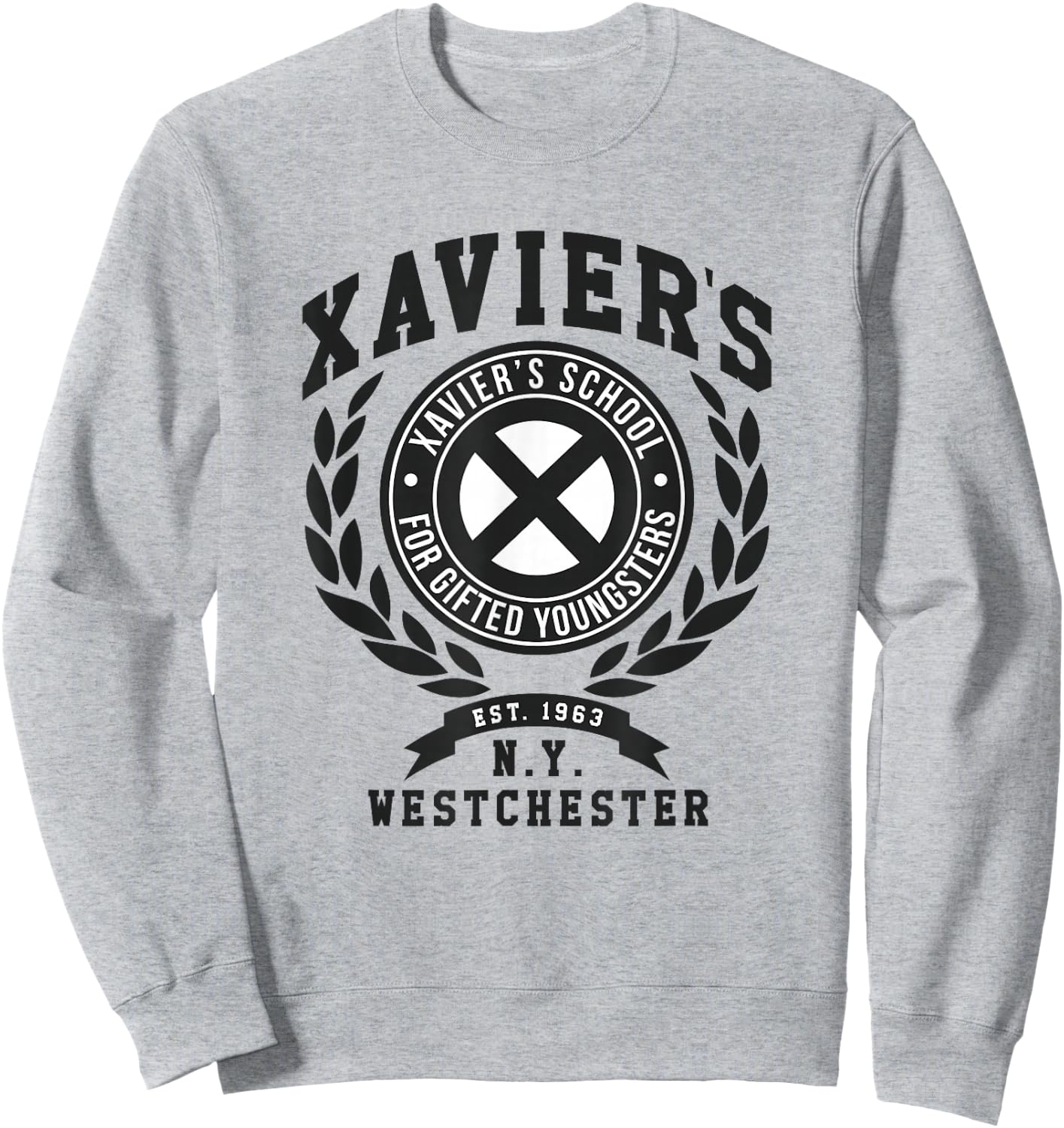 Marvel X-Men Xavier's School for Gifted Youngsters N.Y. Logo Sweatshirt - Sweatshirt | Ash