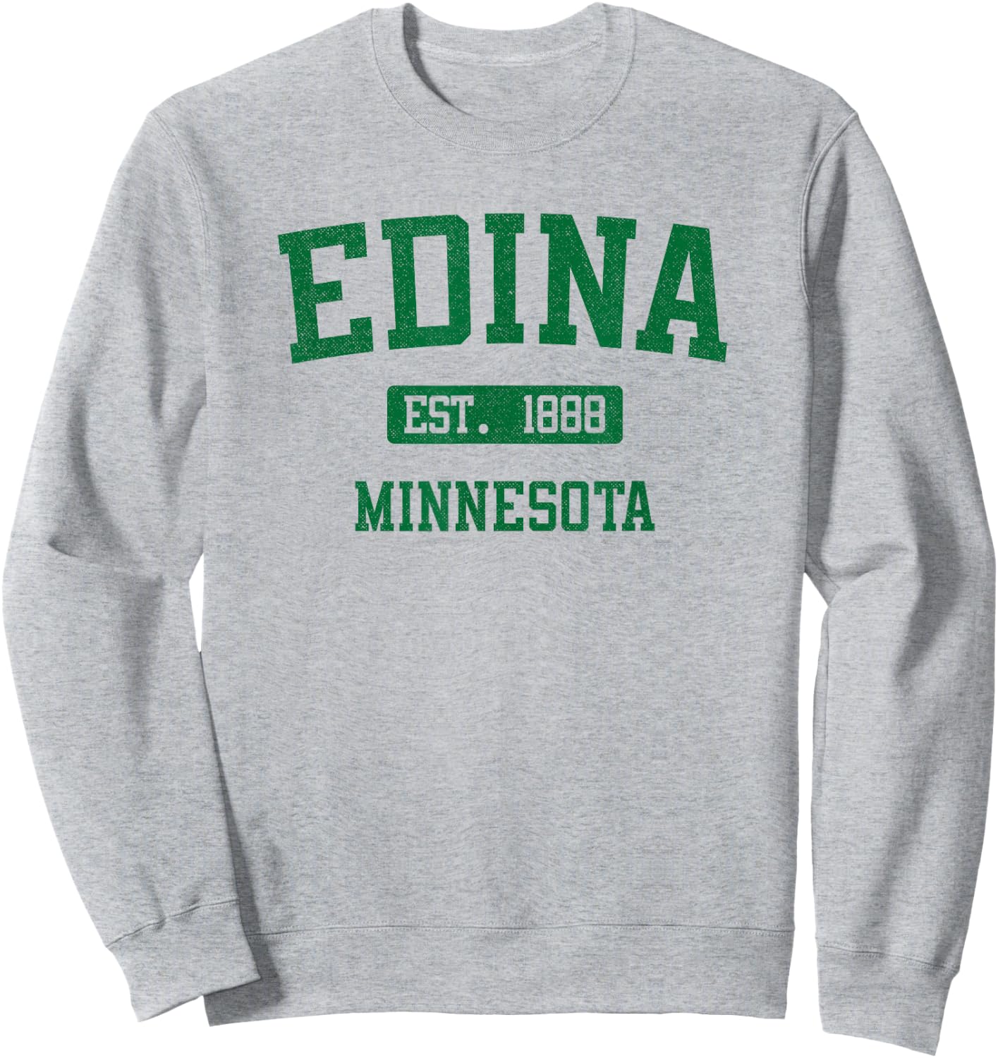 Edina Minnesota Classic Varsity Style Block Letter Sweatshirt - Sweatshirt | Ash