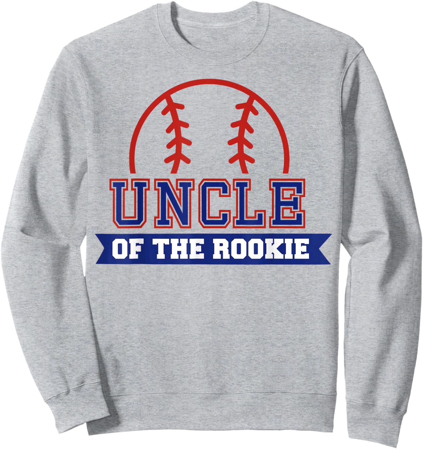 Uncle of Rookie 1st Birthday Baseball Theme Matching Party Sweatshirt - Sweatshirt | Ash