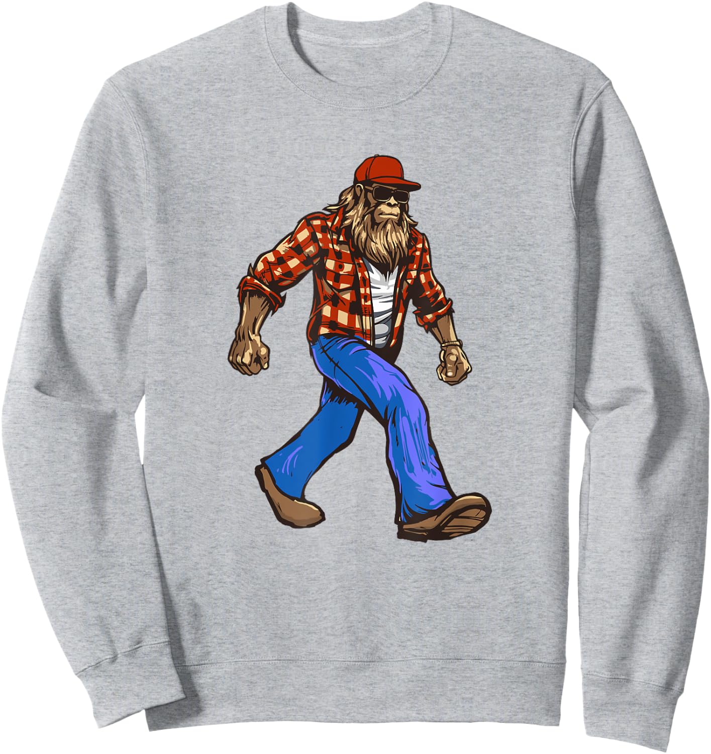 Country Redneck Sasquatch Bigfoot Dude Southern Pride Sweatshirt - Sweatshirt | Ash