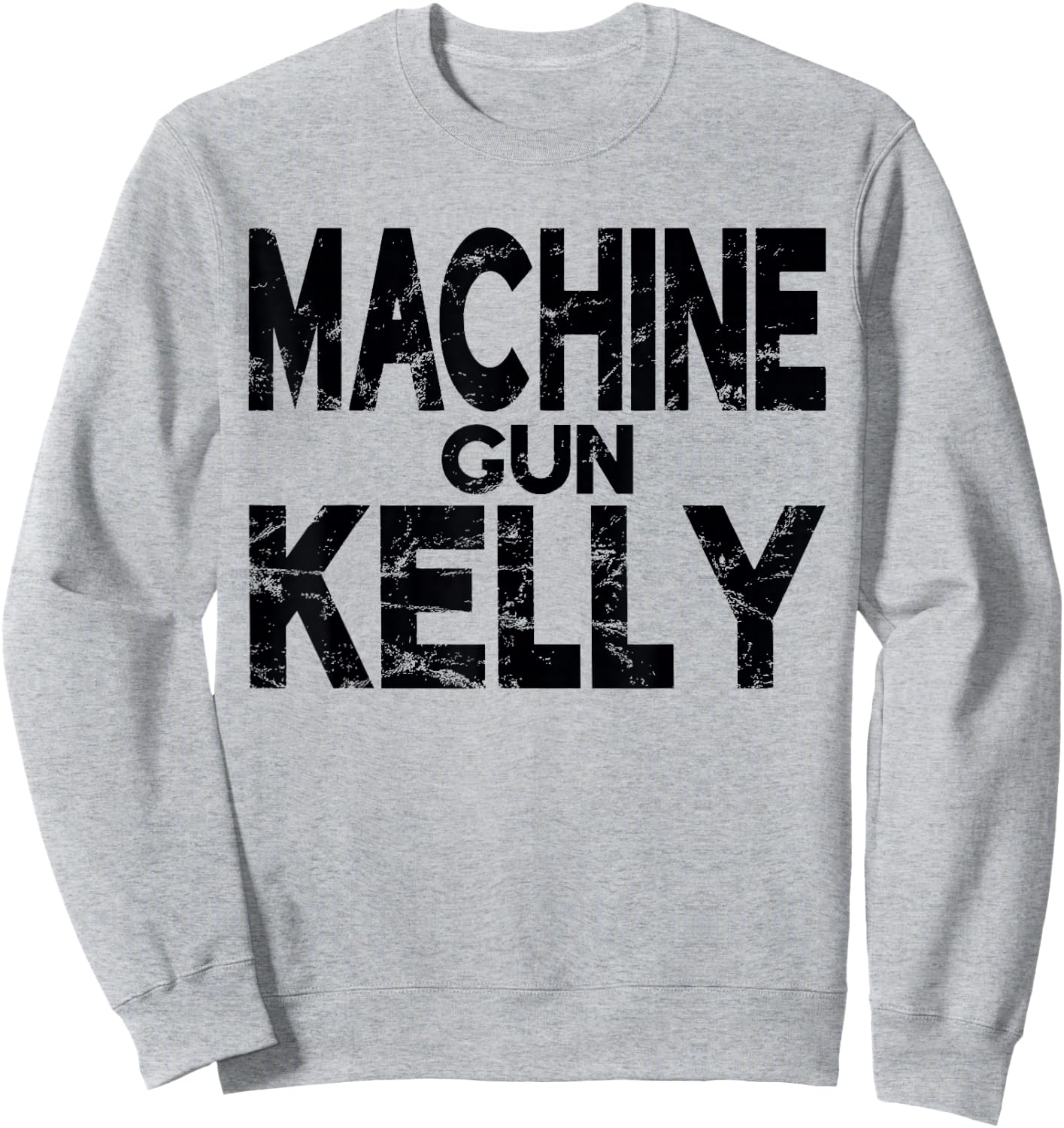 Official Machine Gun Kelly Distress Logo Sweatshirt - Sweatshirt | Ash
