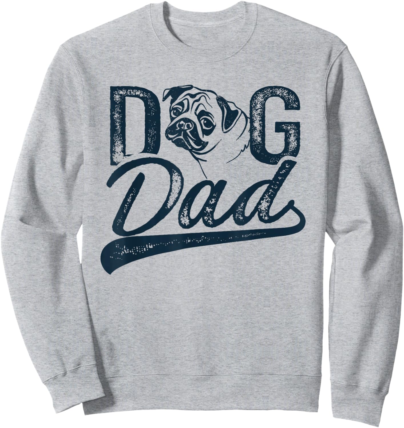 Pug Dog Dad Men Sweatshirt - Sweatshirt | Ash