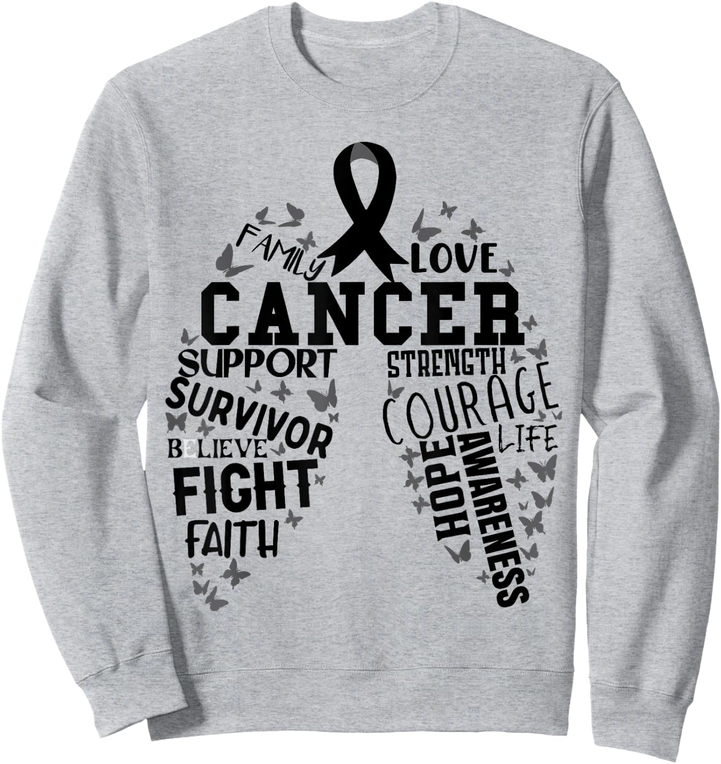 Lung Cancer Awareness Accessories Sweatshirt - Sweatshirt | Ash
