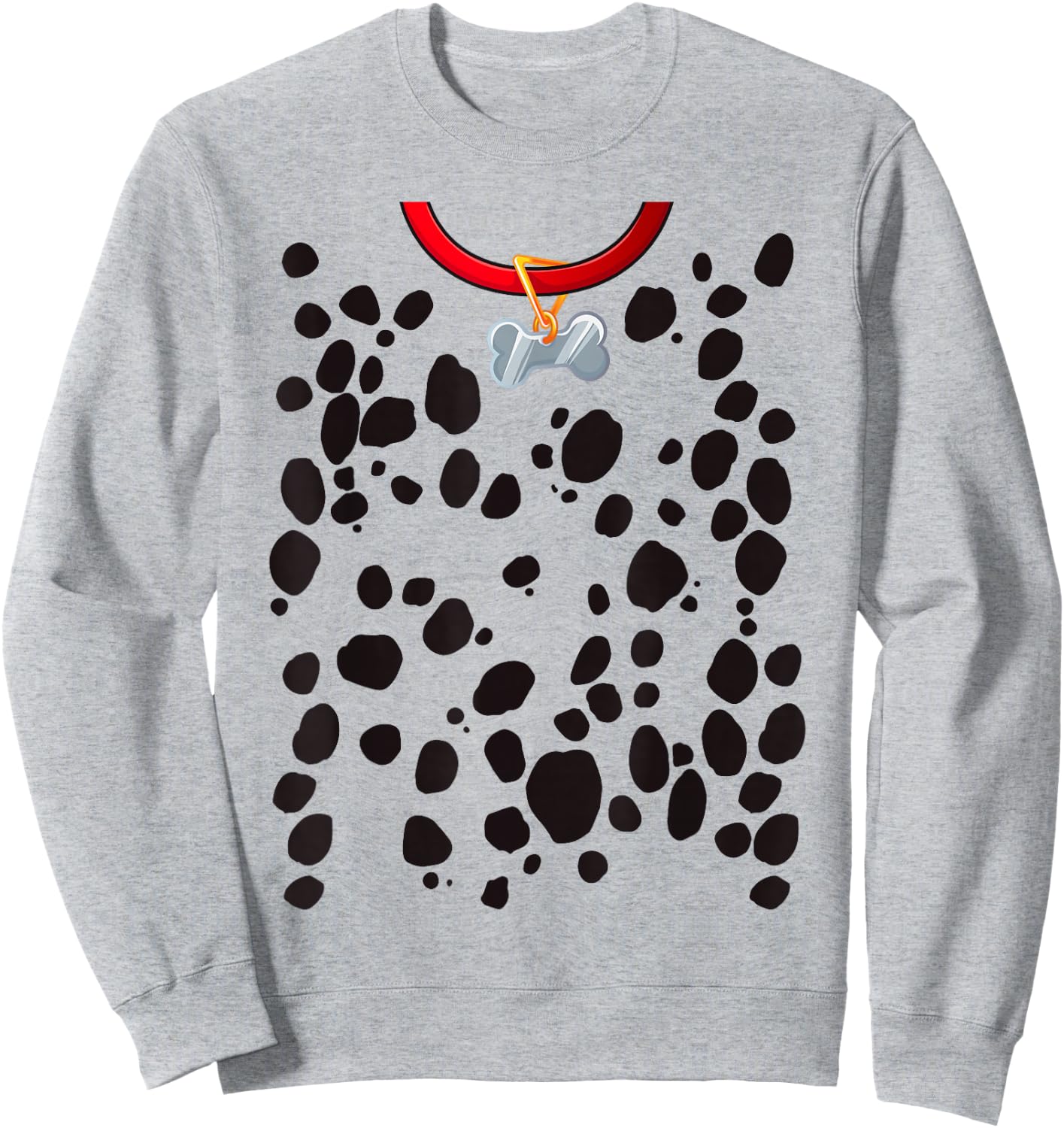 Dalmatian Costume Print Dog Dalmatians Halloween Adult Kids Sweatshirt - Sweatshirt | Ash