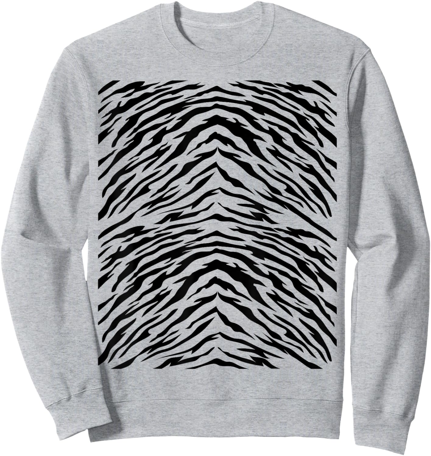 Tiger Print Cute Animal Costume Idea Orange Tigers Stripes Sweatshirt - Sweatshirt | Ash