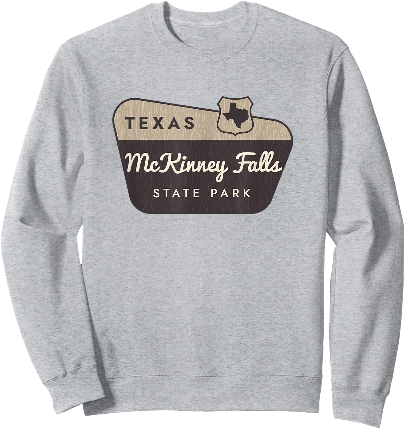 McKinney Falls State Park Texas TX Welcome Sign Vacation Sweatshirt - Sweatshirt | Ash